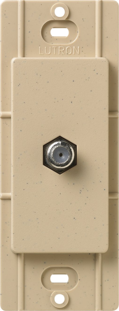 Lutron Satin Coaxial Cable Jack - Desert Stone for Home Theater Setup