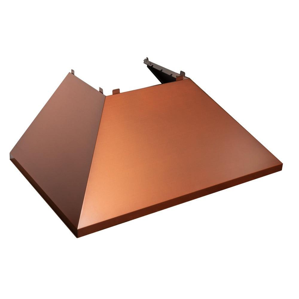 ZLINE 36 Inch Ducted Wall Mount Range Hood - Satin Stainless Steel with Copper Shell (8654C 36) | Powerful Kitchen Ventilation for Gas Stoves & Cooking Smoke Removal