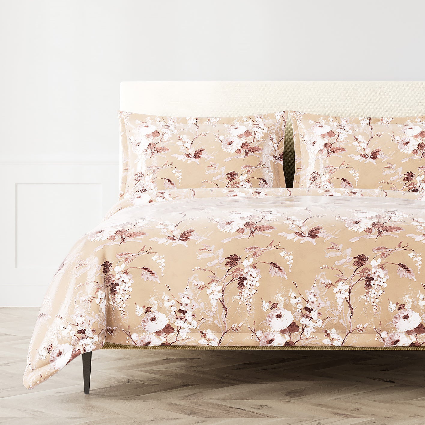 Jardin Fleur Duvet Set - Luxury Floral Bedding Collection | Queen/King Size | Soft & Breathable Cotton | Perfect for Master Bedroom, Guest Room & Cozy Home Decor