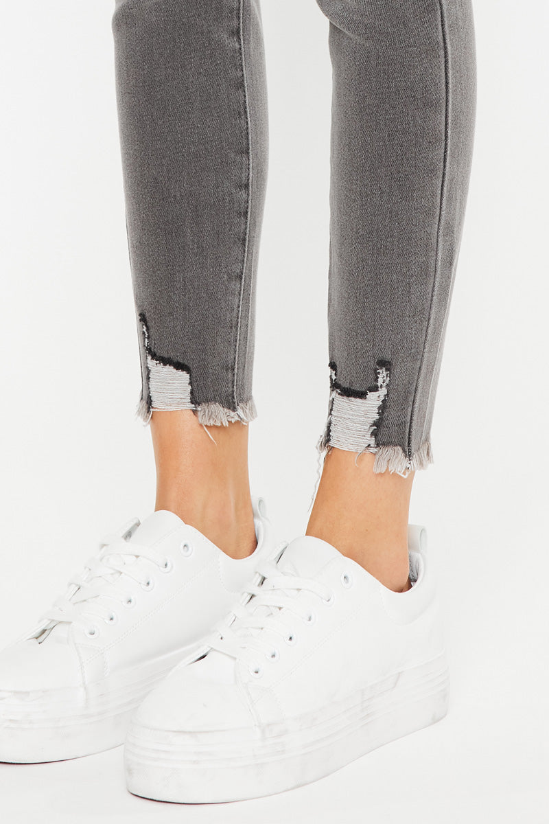 Leo High Rise Ankle Skinny Jeans for Women - Stretchy Denim Pants, Slim Fit, Comfortable & Fashionable - Perfect for Casual Wear, Office & Night Out