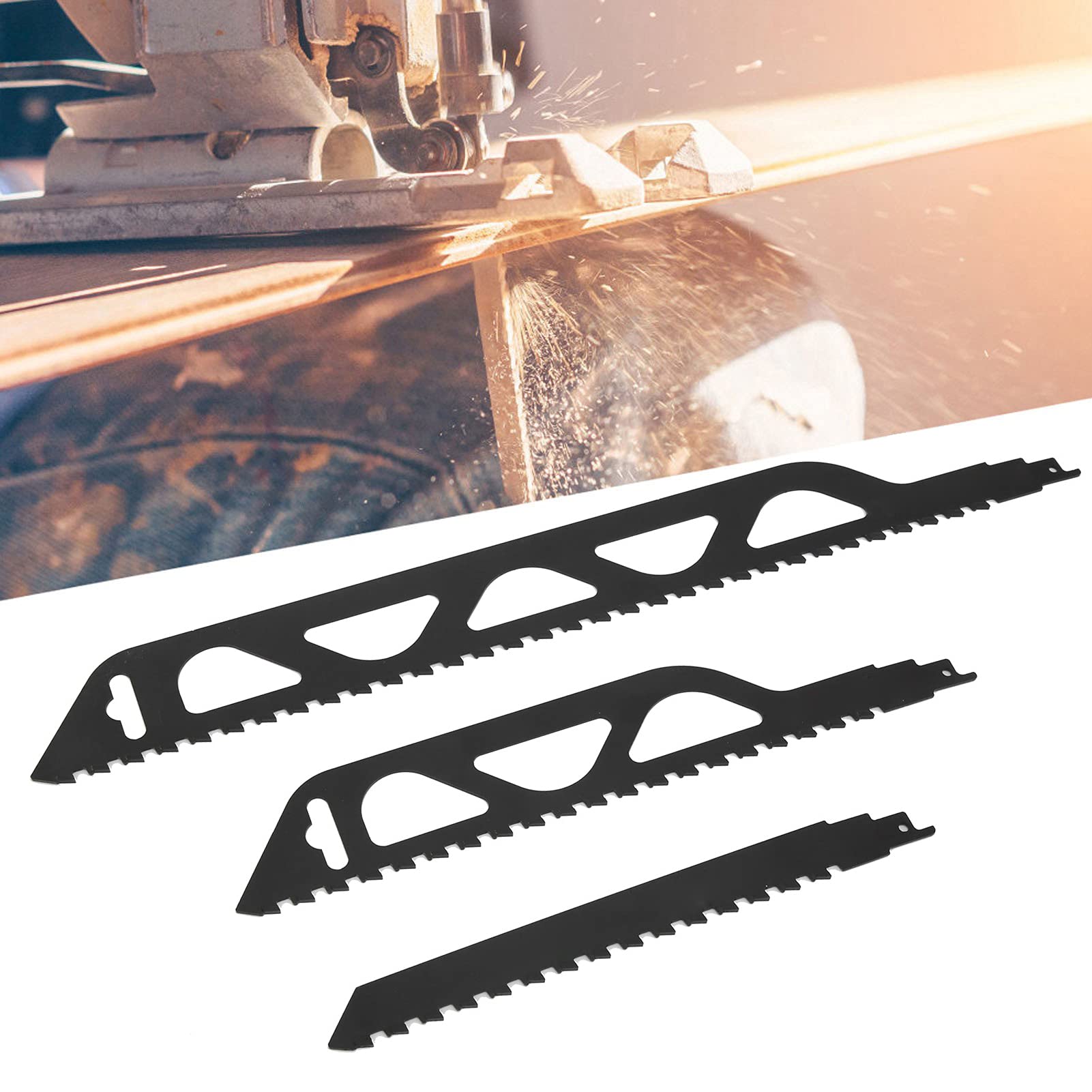 High-Quality Alloy Steel Reciprocating Saw Blades - 3PCS Replacement Blades for Metal Cutting | Compatible with Electric Saws | Perfect for DIY Projects, Home Renovations & Construction Work