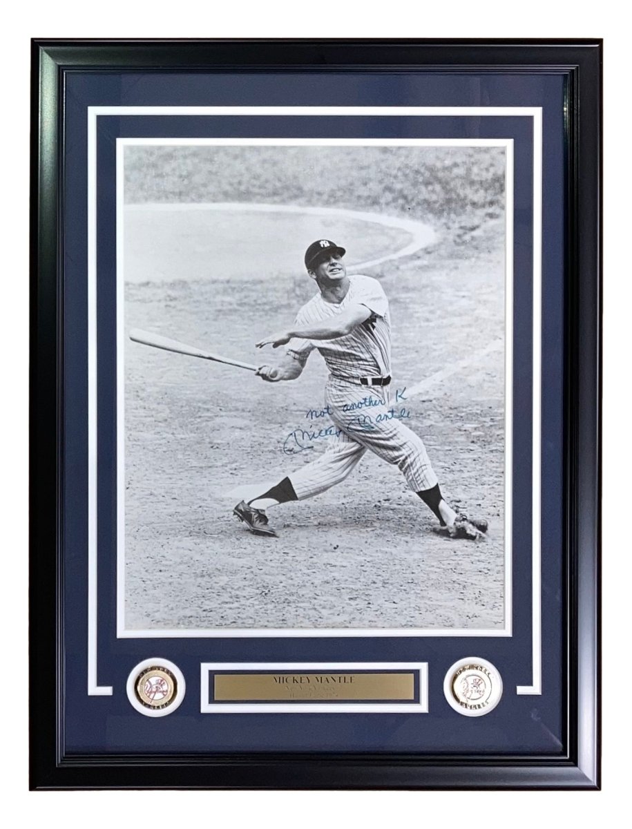 Authentic Mickey Mantle Signed Framed 16x20 Photo - New York Yankees Memorabilia with COA - Perfect for Sports Collectors & Yankees Fans Display