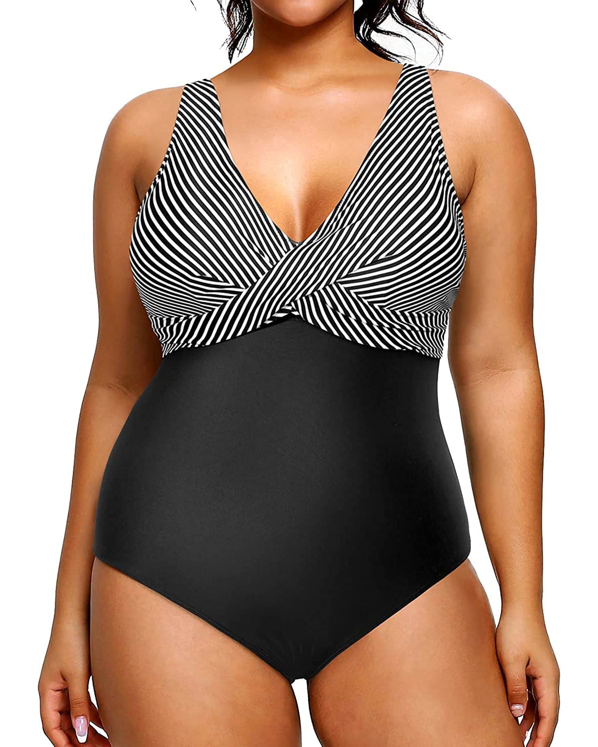 Yonique Plus Size One Piece Swimsuit for Women - Tummy Control Slimming Bathing Suit | High Waisted Swimwear for Beach, Pool & Vacation