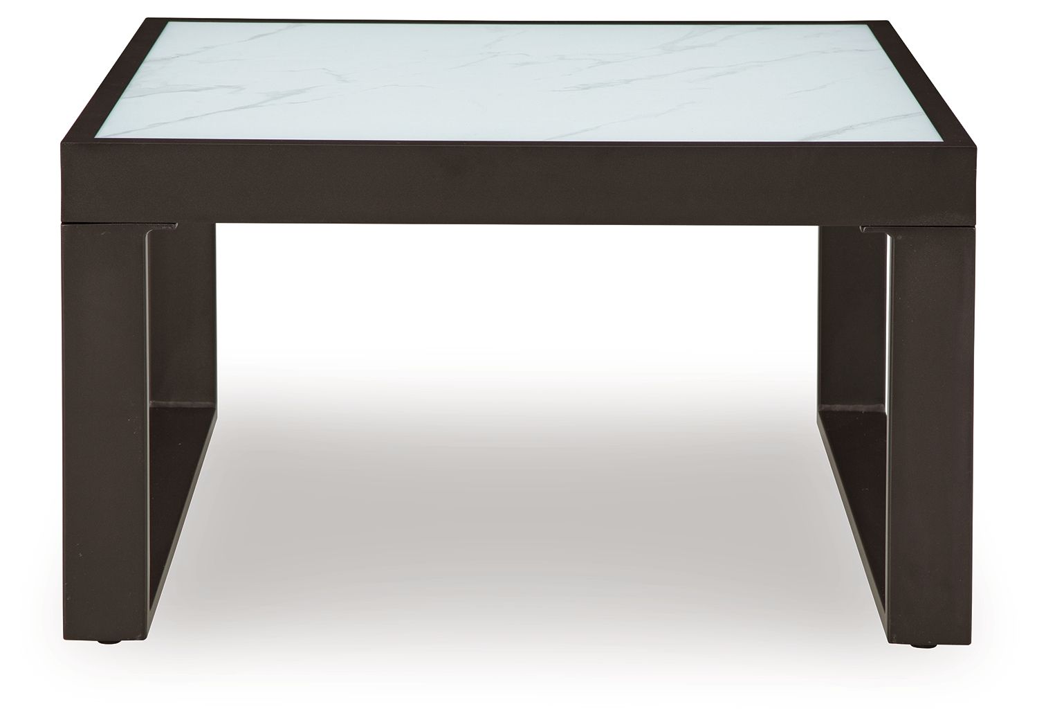 Beachloft Square Cocktail Table - Modern Black & Gray Outdoor Coffee Table for Patio, Poolside & Beach Decor