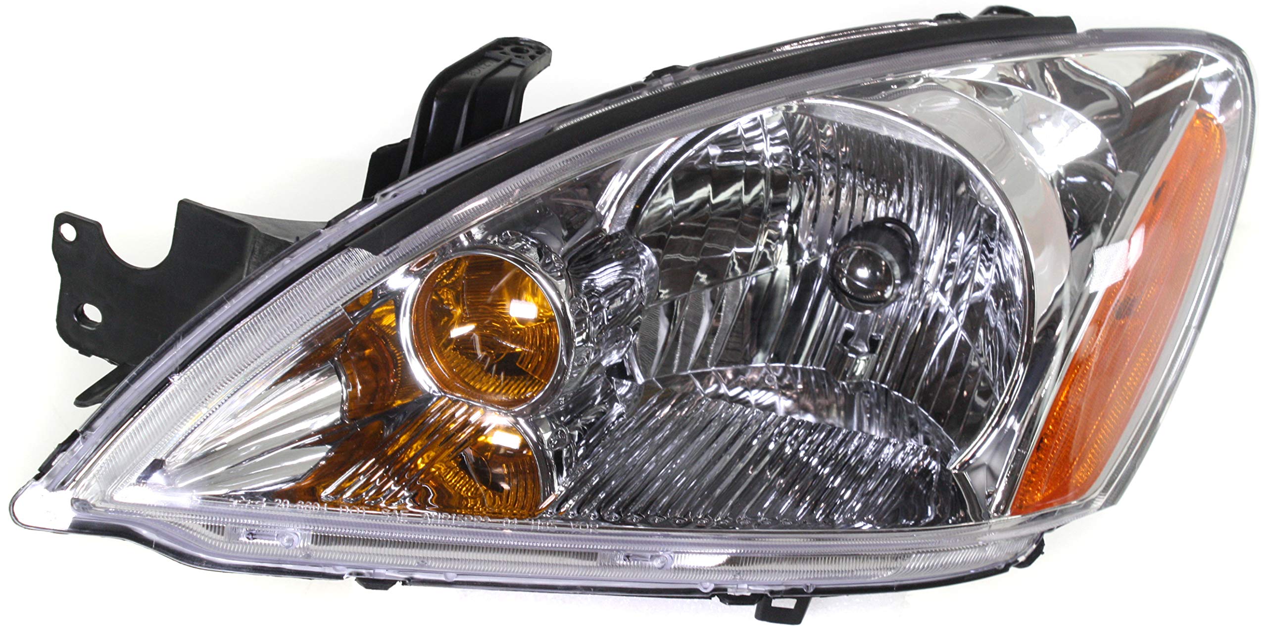 Evan Fischer Driver Side Headlight Assembly for 2004-2007 Mitsubishi Lancer Wagon - Halogen Headlamp with Bulbs - Replaces MN161937, MN154897 - Non-ABS - Perfect for Night Driving & Replacement