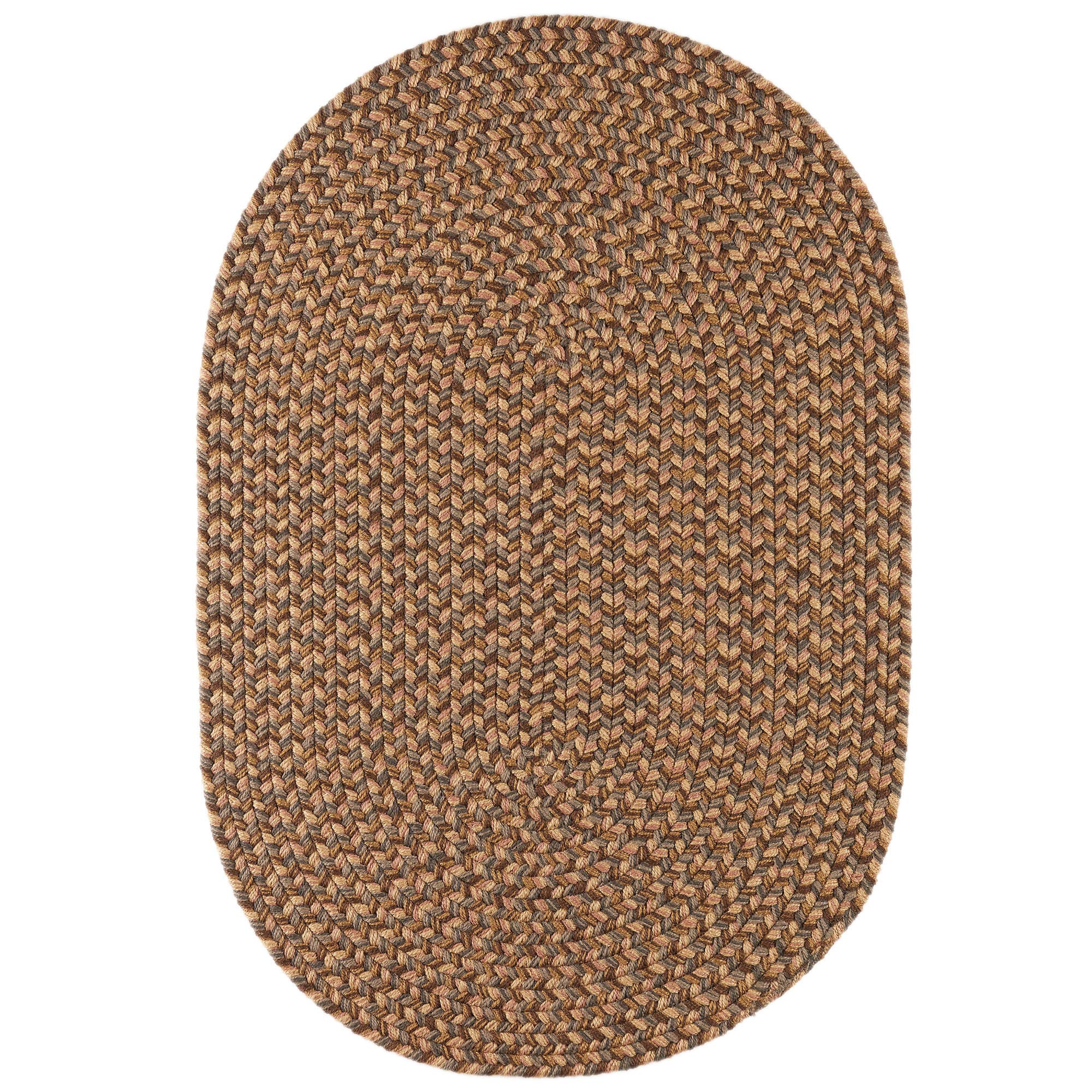 Sanibel Braided Area Rug - 2' x 3' Oval Indoor/Outdoor Rug, Classic American-Made Jute Carpet in Brown - Perfect for Living Room, Bedroom, or Patio Decor