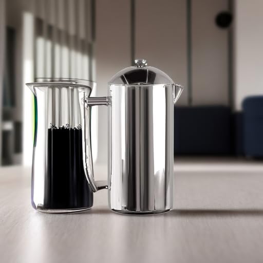 Premium Double-Walled Stainless Steel French Press Coffee Maker - 23 oz Insulated Coffee Pot for Rich Flavor | Perfect for Home, Office & Camping Brewing