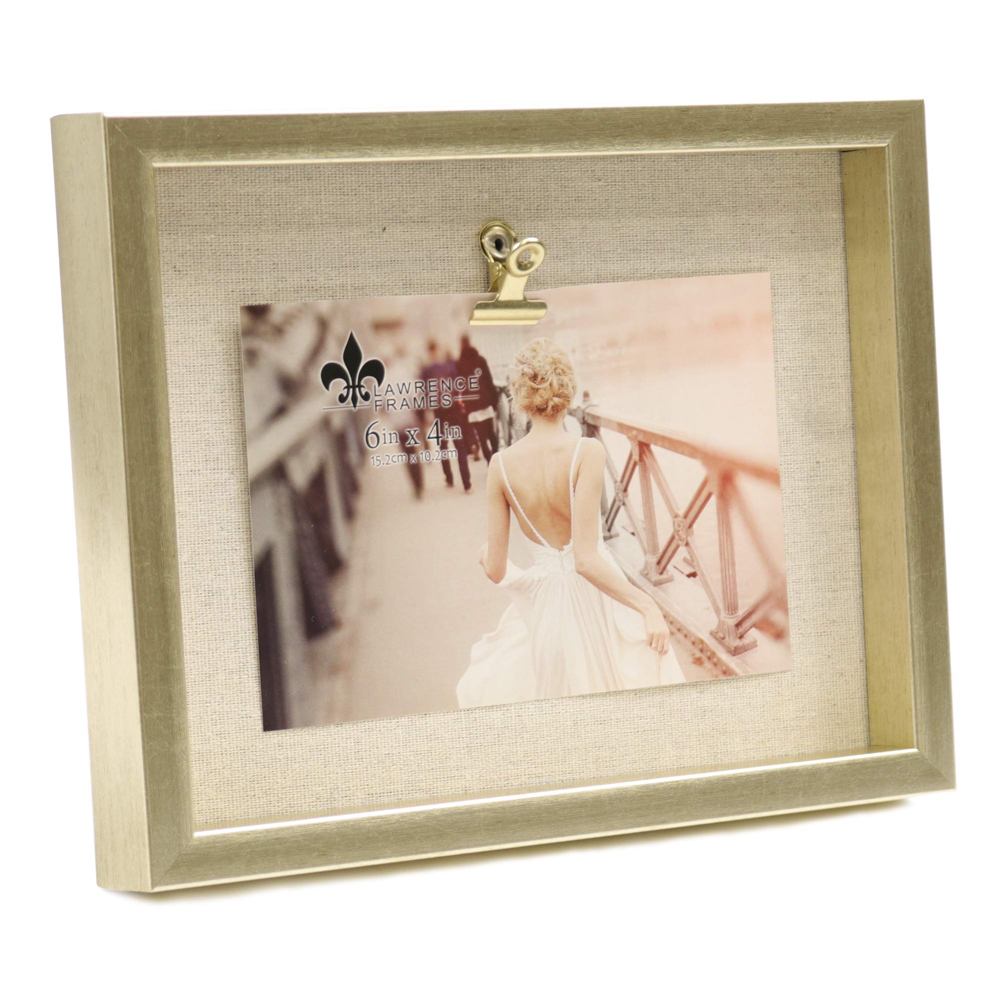 Lawrence Home 6x4 Silver Picture Frame - Elegant Photo Display for Wall, Tabletop, or Gift Giving