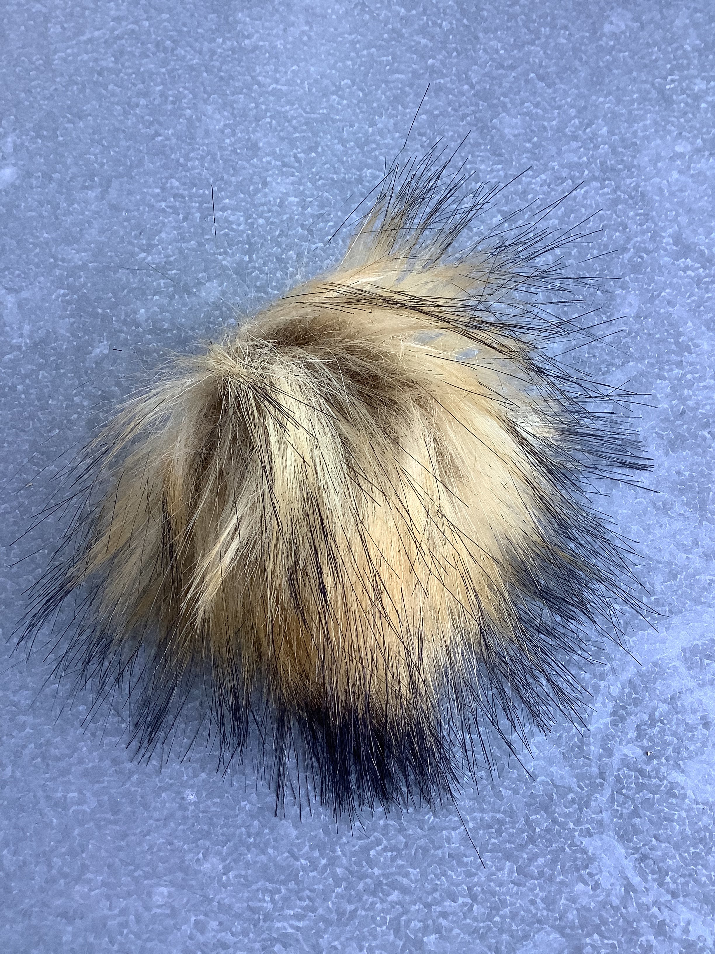4 Inch Faux Fur Pom Pom with Snap - Perfect for Hats, Scarves, and DIY Crafts
