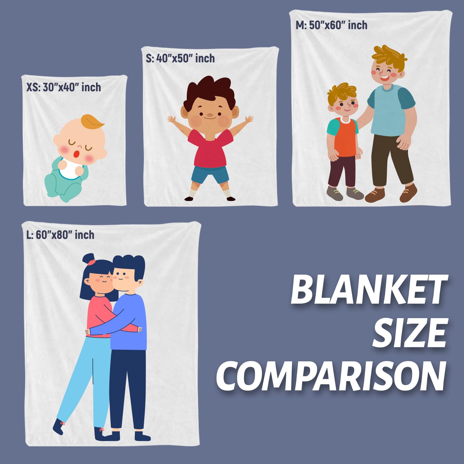 Custom Photo Blanket Personalized for Women & Men - Flannel Throw Blanket with Picture - Perfect Christmas, Valentine's, Birthday Gift for Mom, Dad & Family (DAD-2 Design) | Cozy Home Decor, Couch Snuggling & Thoughtful Present