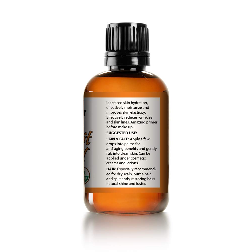 USDA Certified Organic Palm Fruit Oil - Refined & Undiluted Cold Pressed by Mayan's Secret | Perfect for Cooking, Skincare & Hair Care
