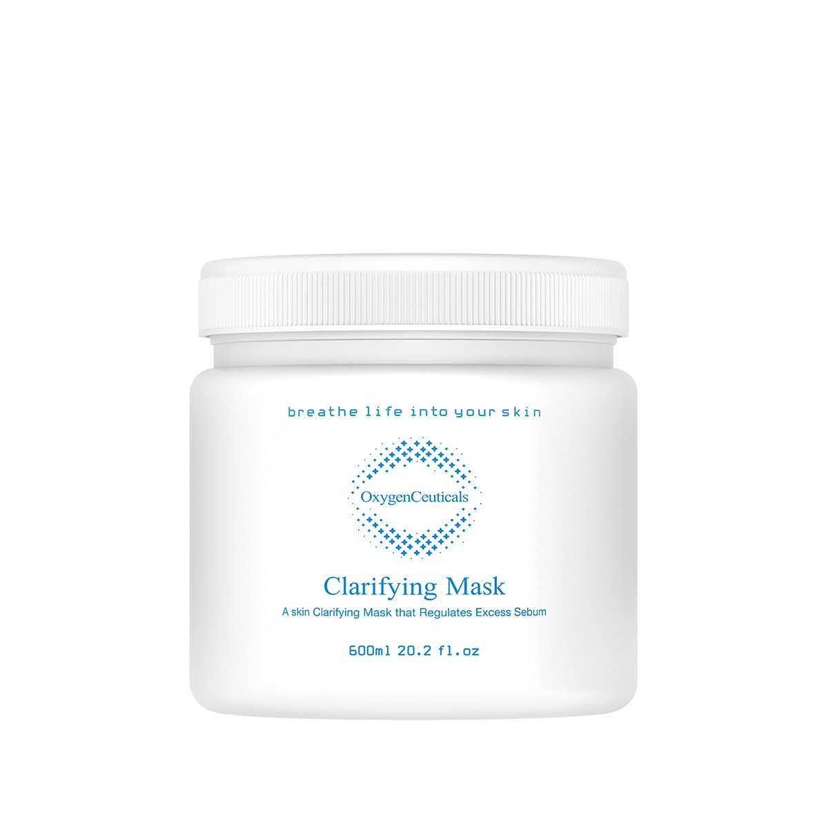 Kaolin Clay Clarifying Face Mask – Deep Cleansing Wash-Off Mask for Oily Skin, Sebum Control & Acne Treatment | Exfoliating & Pore Minimizing | 600ml/20.28oz | Perfect for Weekly Detox & Pre-Makeup Skin Prep