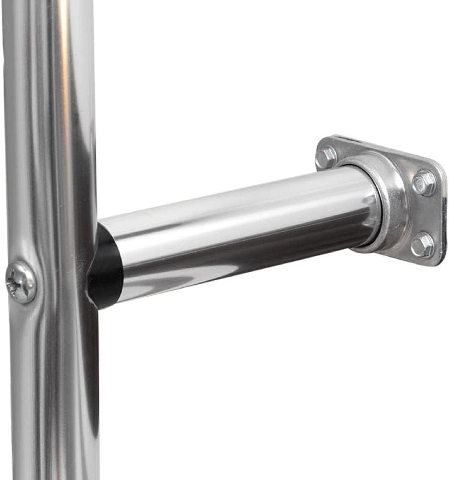 Universal 501L RV Motorhome Hinged Aluminum Exterior Ladder - Fits All RV Models & Makes | Brite Dipped Polished Finish | Perfect for RV Roof Access & Maintenance