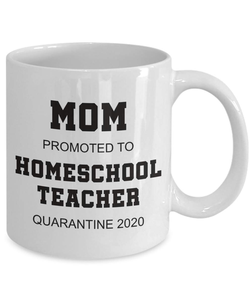 Funny Mom Quarantine Coffee Mug - Best Gift for Homeschool Teacher - Perfect for Remote Learning & Virtual Classrooms