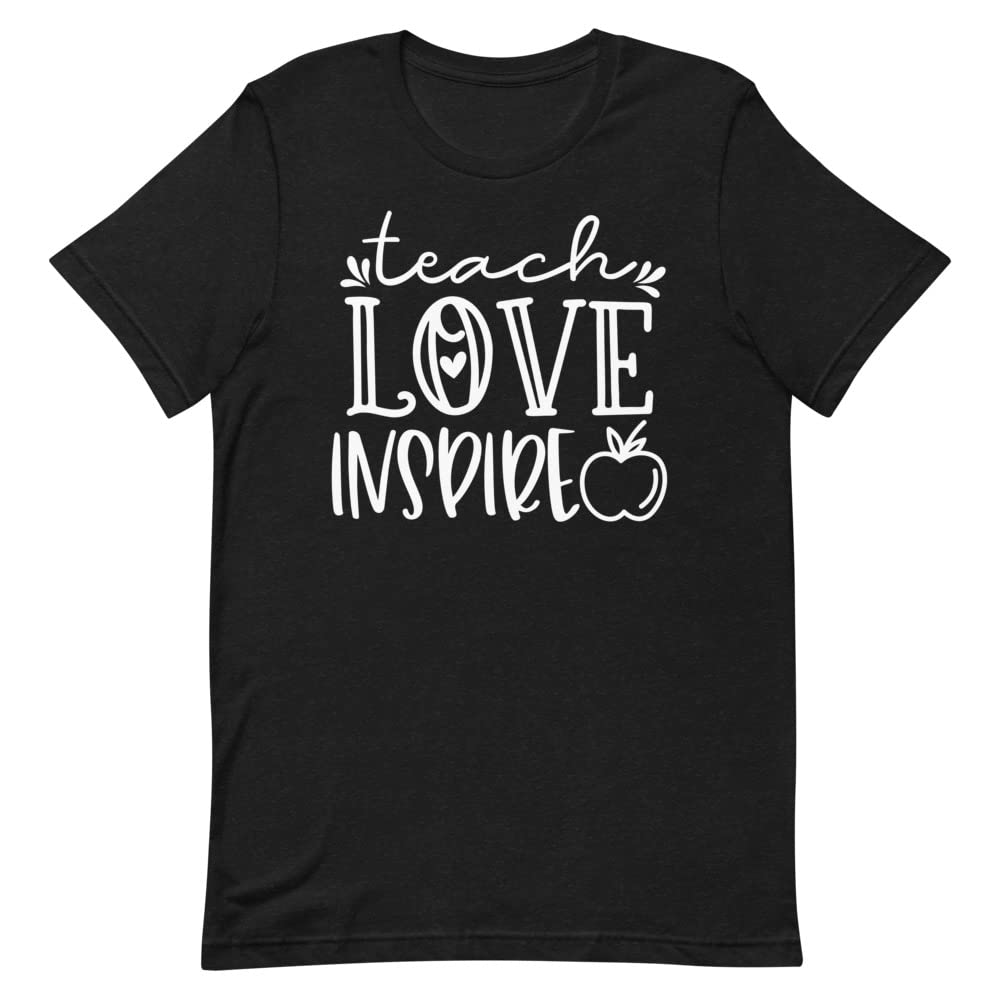 Teach Love Inspire Teacher Unisex T-Shirt - Comfortable Cotton Tee for Educators, Students & School Staff - Perfect for Classroom, Teacher Appreciation & Back to School