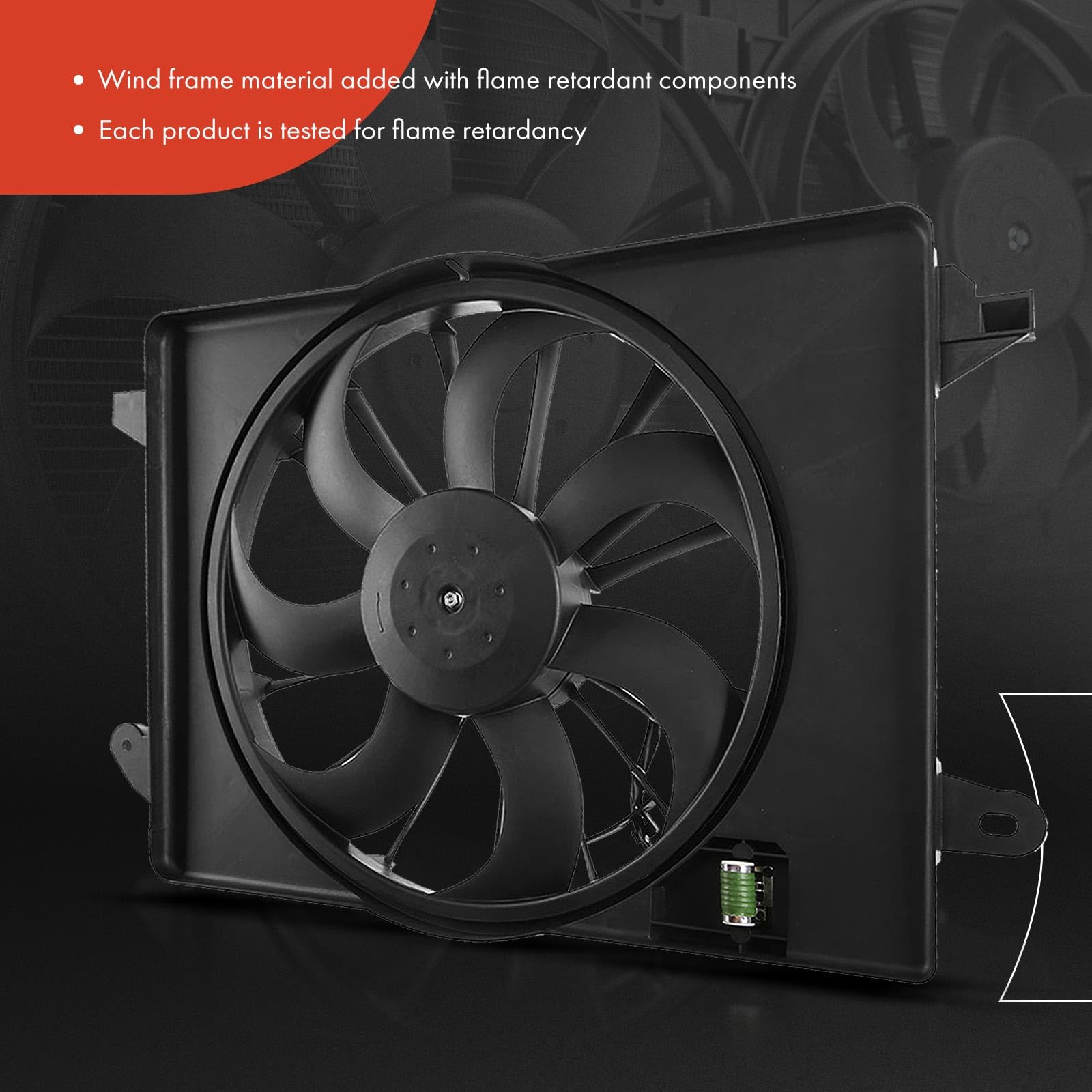 Premium Engine Radiator Cooling Fan Assembly for Dodge Charger 2009-2020, Challenger 2009-2019, Chrysler 300 2009-2019 - Direct Replacement for CF13063 - Perfect for Overheating Prevention & Summer Driving