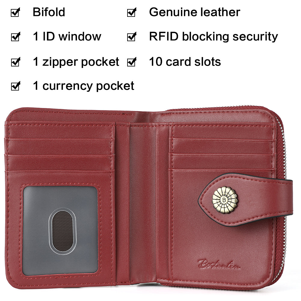 Premium Full Grain Leather Money Clip Wallet for Men - Slim Bifold RFID Blocking Wallet - Perfect for Business, Travel & Everyday Carry (EC)
