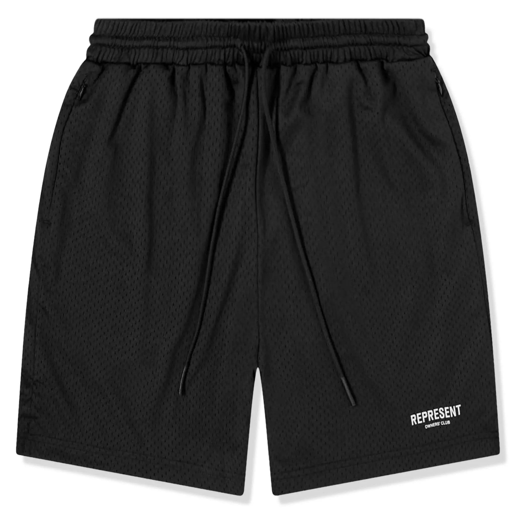 Represent Owners Club Mesh Black Shorts - Breathable Athletic Shorts for Men, Gym Workout & Running - Perfect for Training, Jogging, and Casual Wear