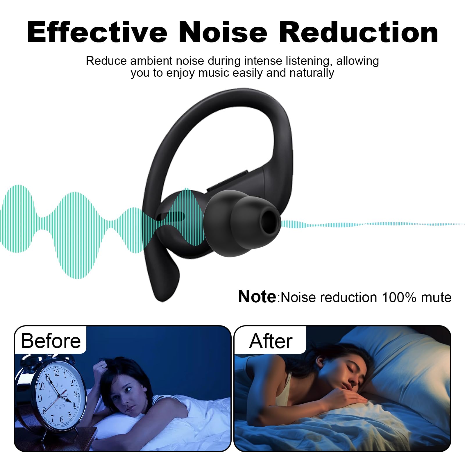 Premium Replacement Double Flange Silicone Earbuds Tips (10-Pack, Black) - Compatible with Beats Powerbeats 2 & 3 Wireless Headphones - Secure Fit for Running, Workouts & Active Lifestyles