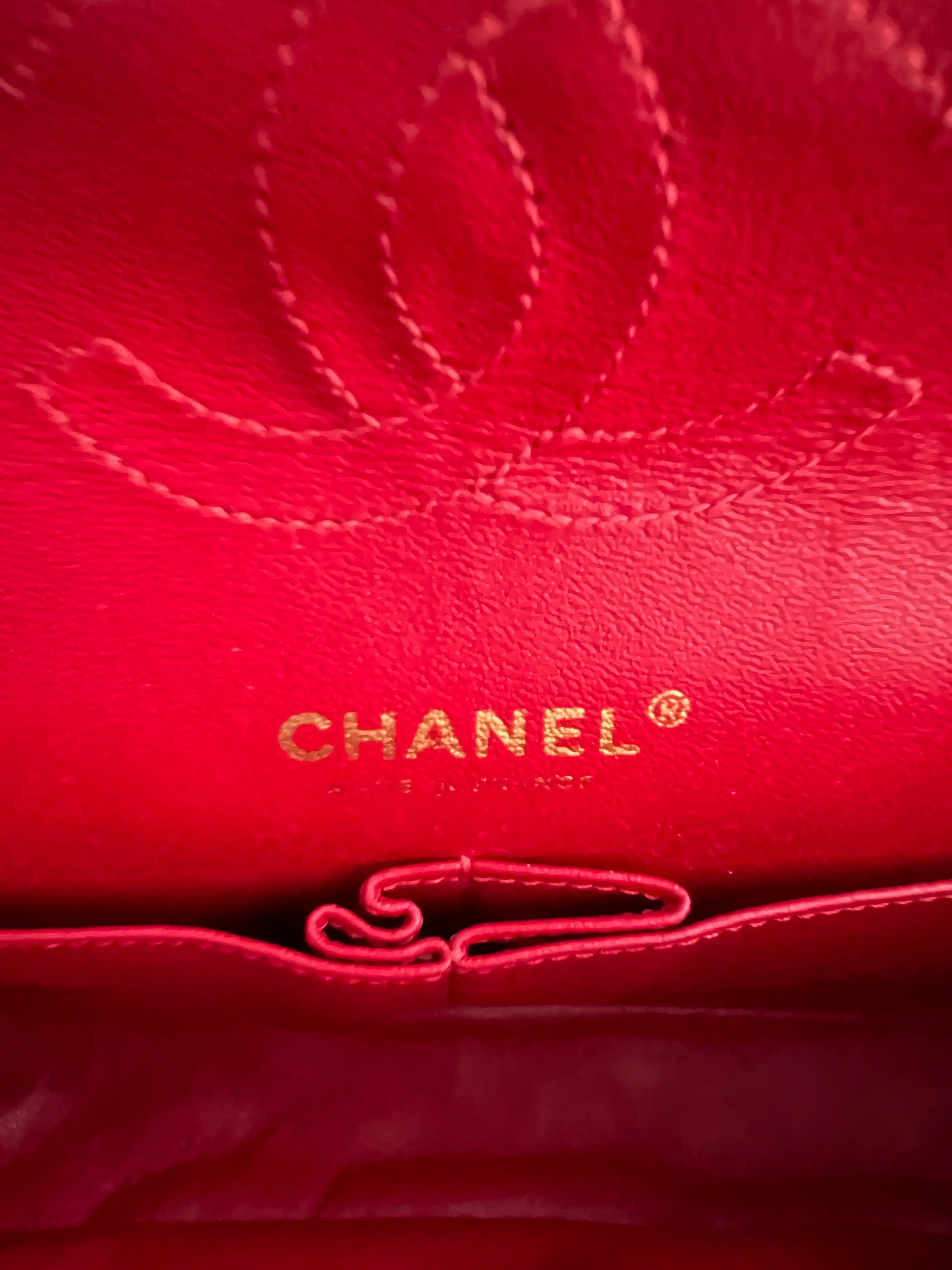 Chanel Red Velvet Chain Double Flap Tweed Bag - Luxury Designer Handbag for Women, Perfect for Parties, Weddings & Special Occasions