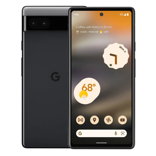 Google Pixel 6a Unlocked Smartphone - 128GB Storage, Charcoal Black | Fast 5G Connectivity, Advanced Camera System | Perfect for Travel Photography & Business Use