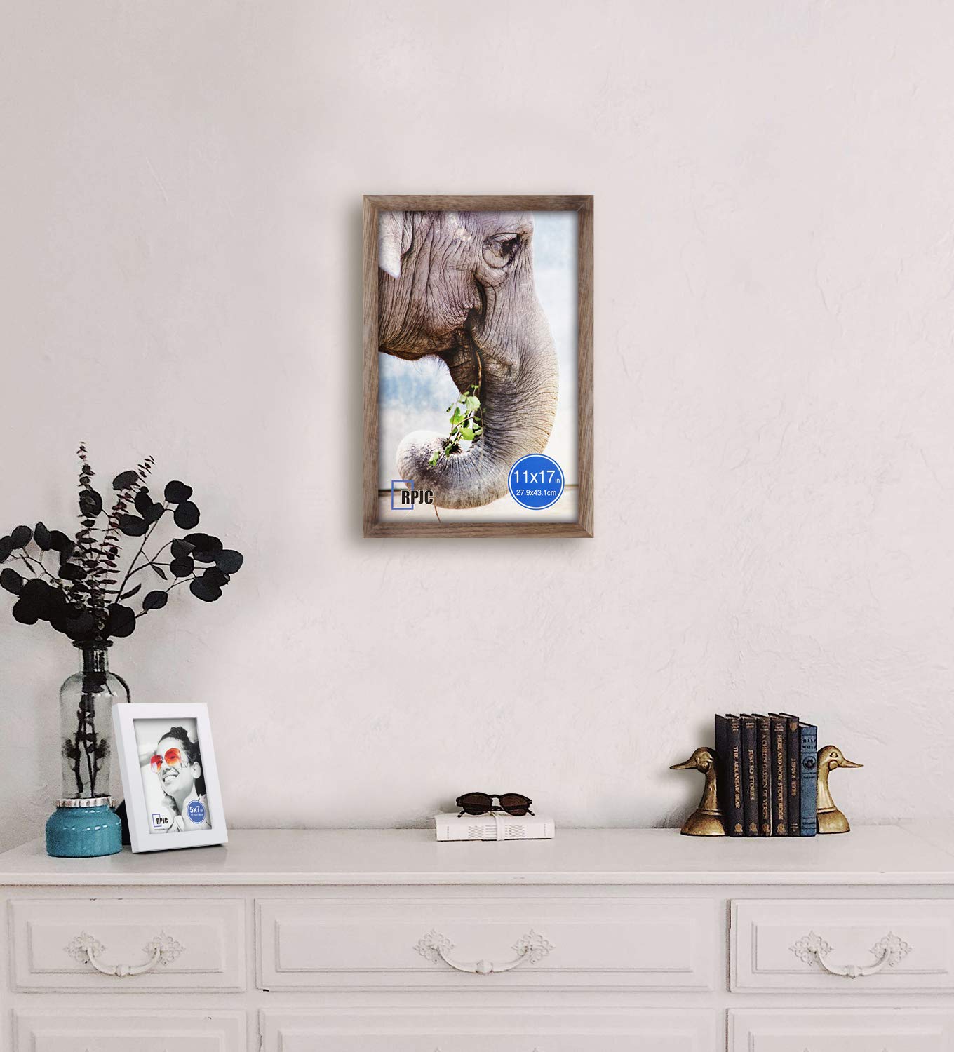 11x17 Inch Solid Wood Poster Frame - Wall Mounted Picture Frame with Carbonized Finish for Home, Office & Gallery Decor | Perfect for Art, Photos & Posters