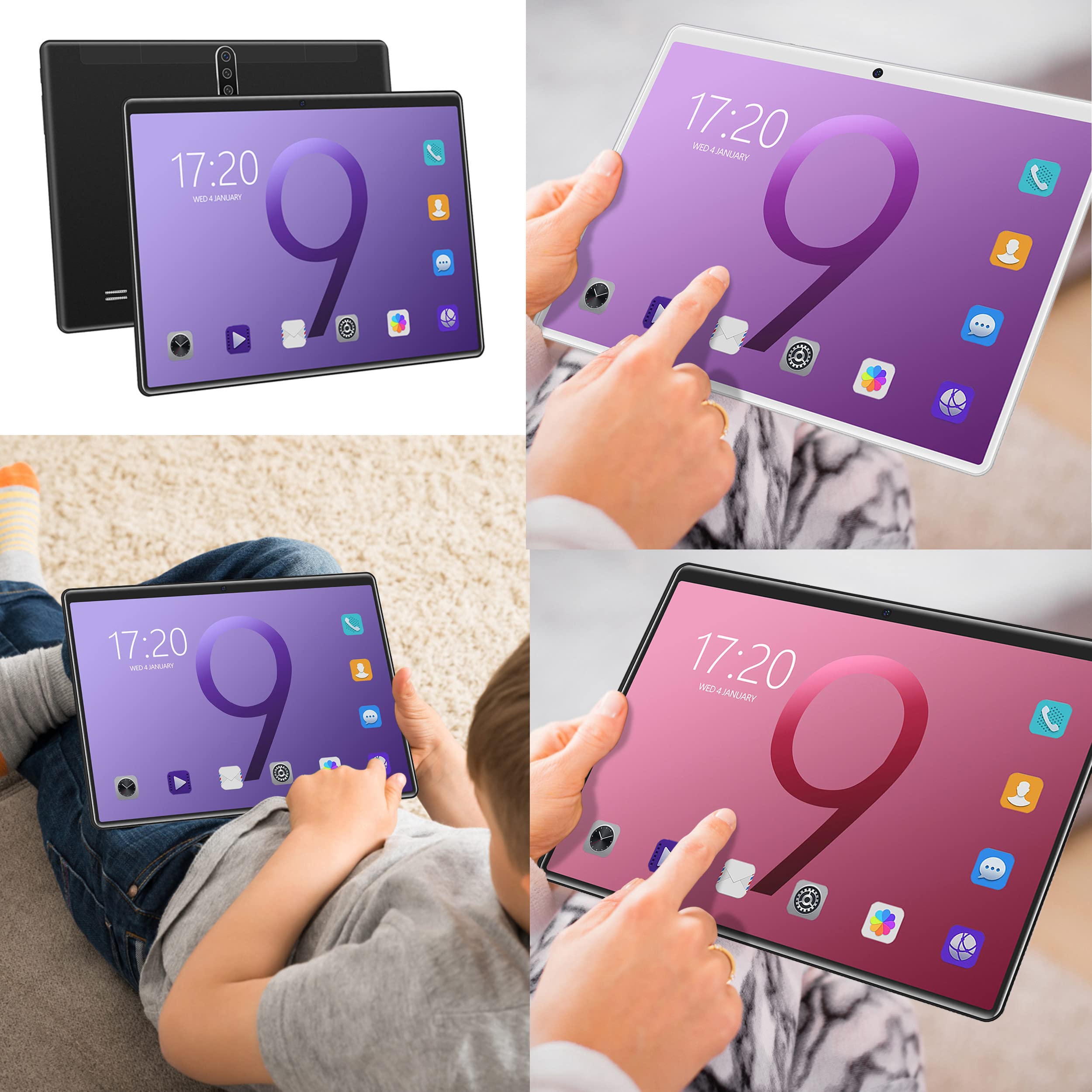 10.1-inch Android Tablet - 10-Core Processor, Ultra-Thin HD Screen, SIM Card Support - Perfect for Online Learning, Gaming, Video Streaming & Office Work