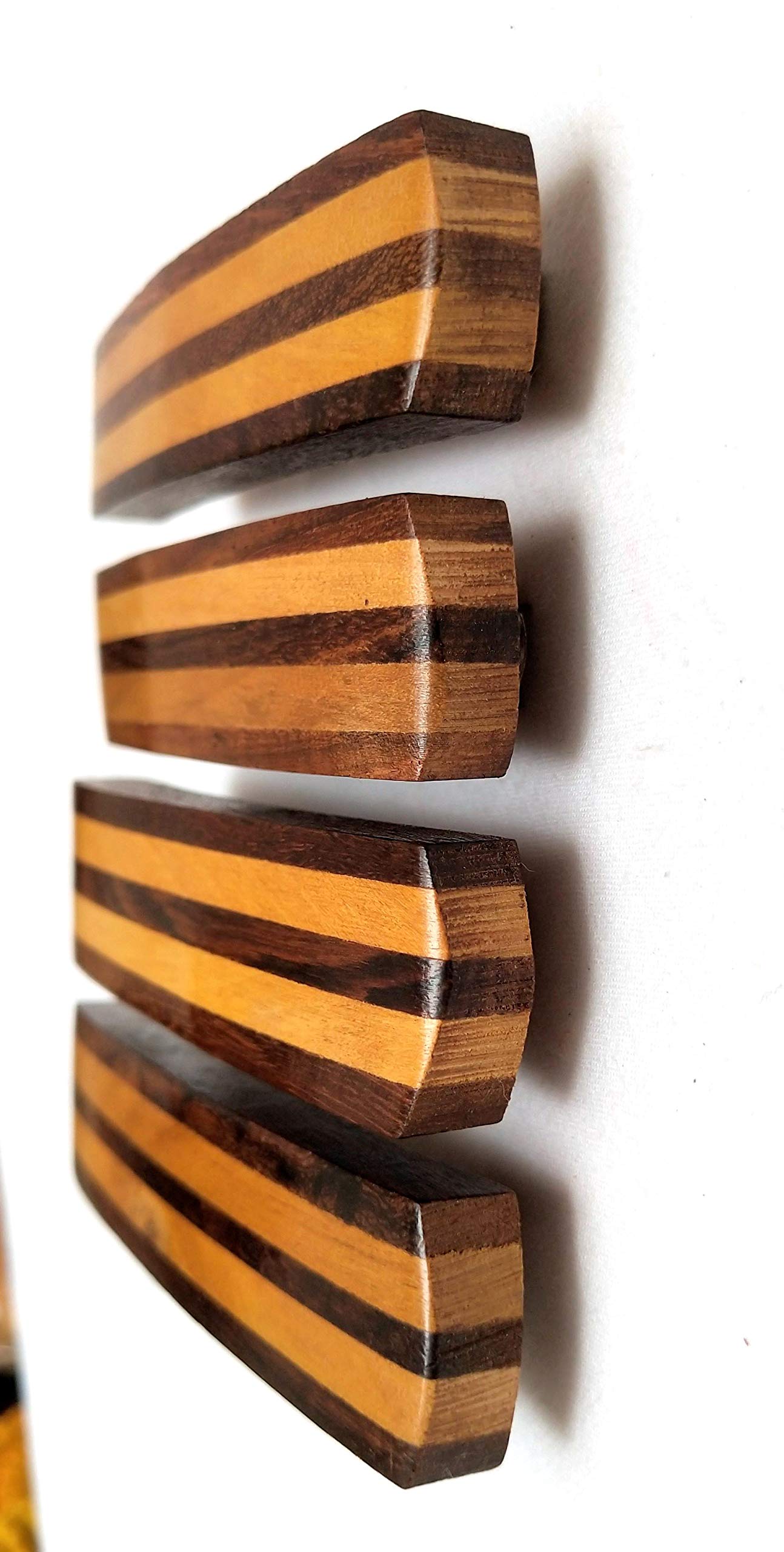 Master Arts Wooden Hair Clips - 4pcs Shisham Wood Hairpins for Women & Girls