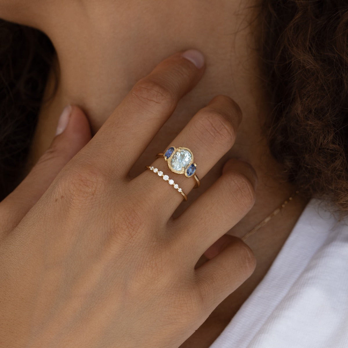 Maya Blue Ring - Sterling Silver Adjustable Bohemian Style Ring for Women | Perfect for Everyday Wear, Gifts & Boho Fashion