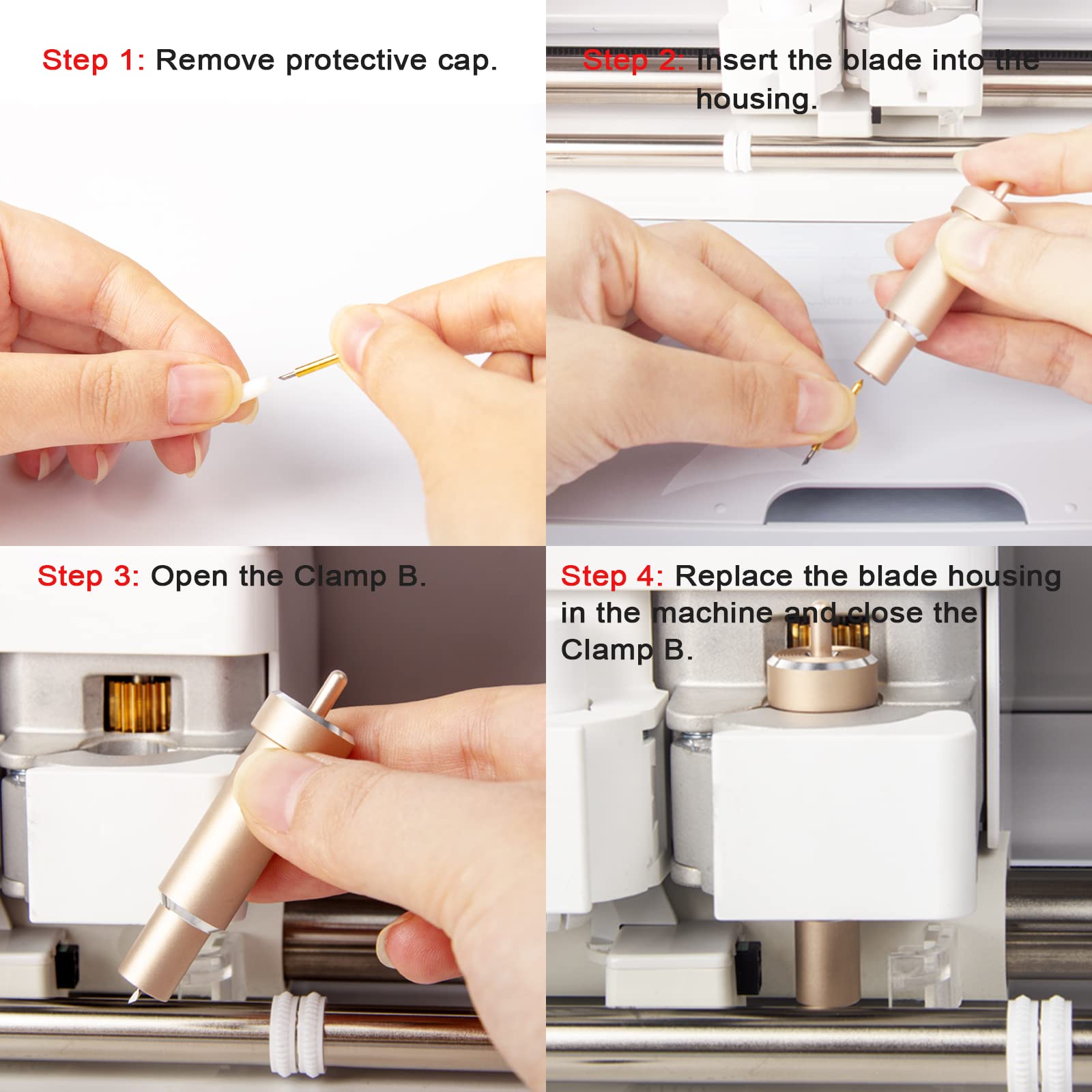 Premium Fine Point Blade Compatible with Cricut Maker 3/Maker/Explore 3/Explore Air 2/Air/One/Venture - Aosry Replacement Blade with Housing for Cutting Glitter Vinyl, Cardstock, Faux Leather, Vellum - Perfect for DIY Crafts, Scrapbooking, and Vinyl Decals
