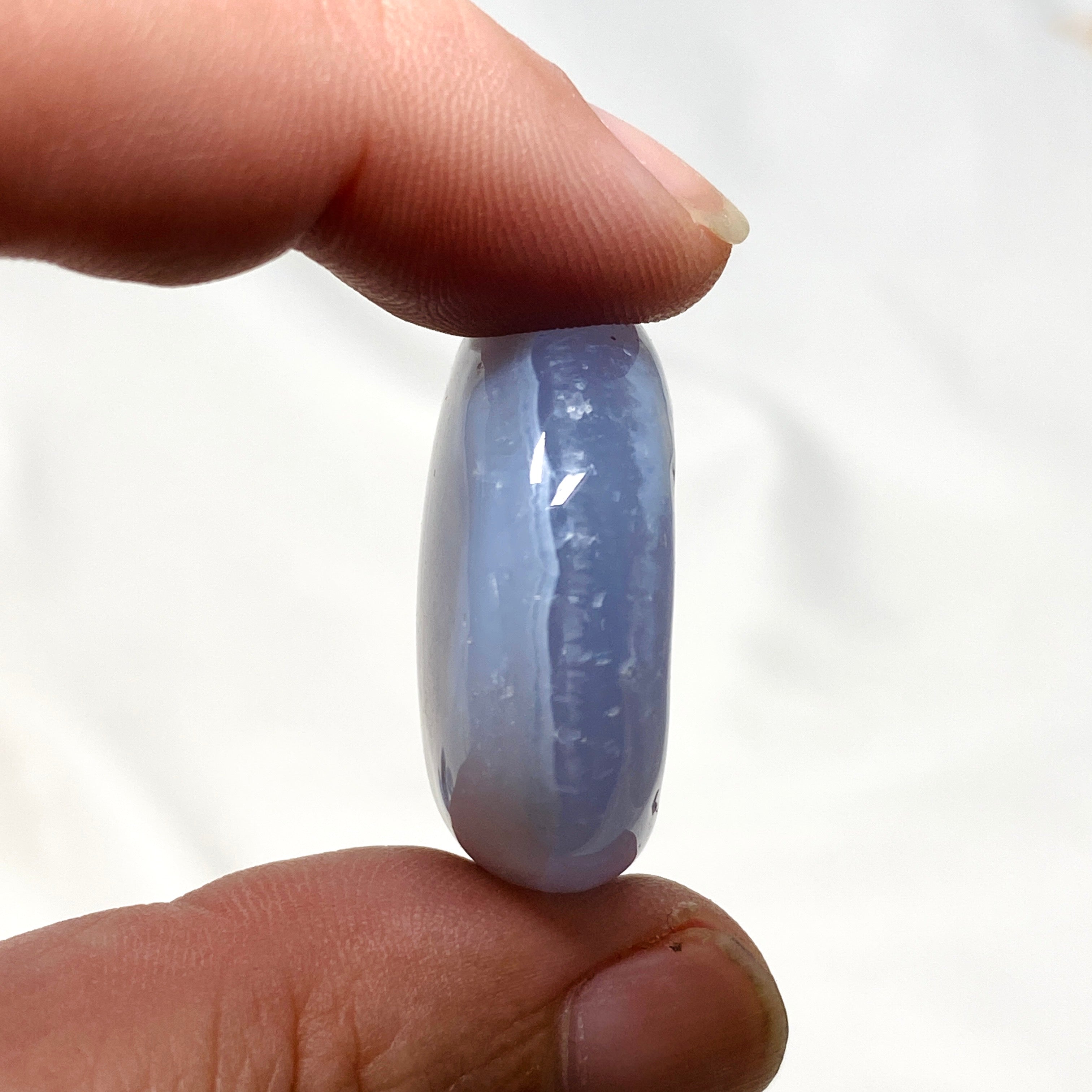 Natural Blue Chalcedony Tumbled Stones - Healing Crystals for Meditation, Reiki & Home Decor