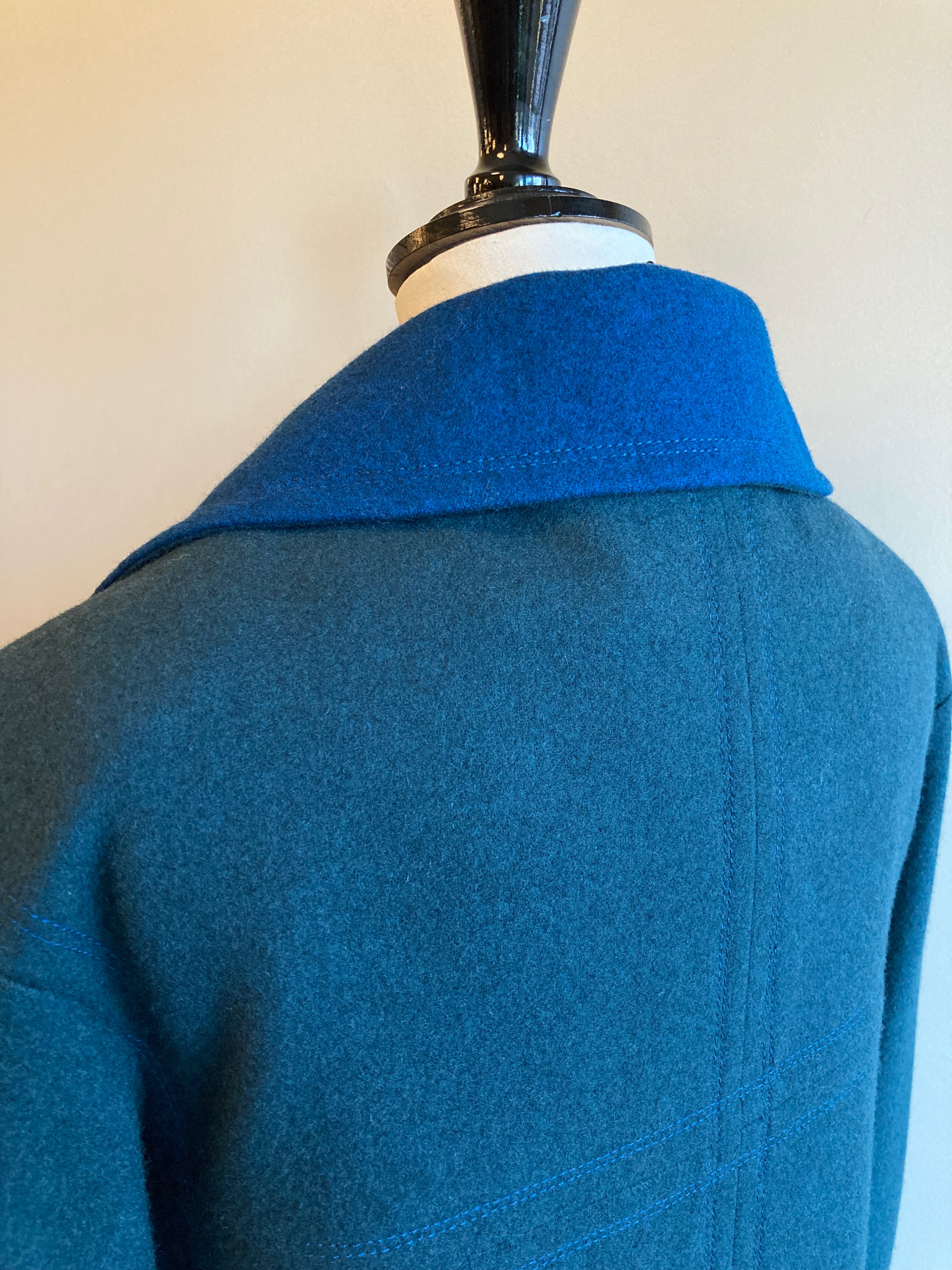 Vintage Boiled Wool Coat for Women - Warm Winter Outerwear with Classic Style - Perfect for Cold Weather, Travel & Casual Outings