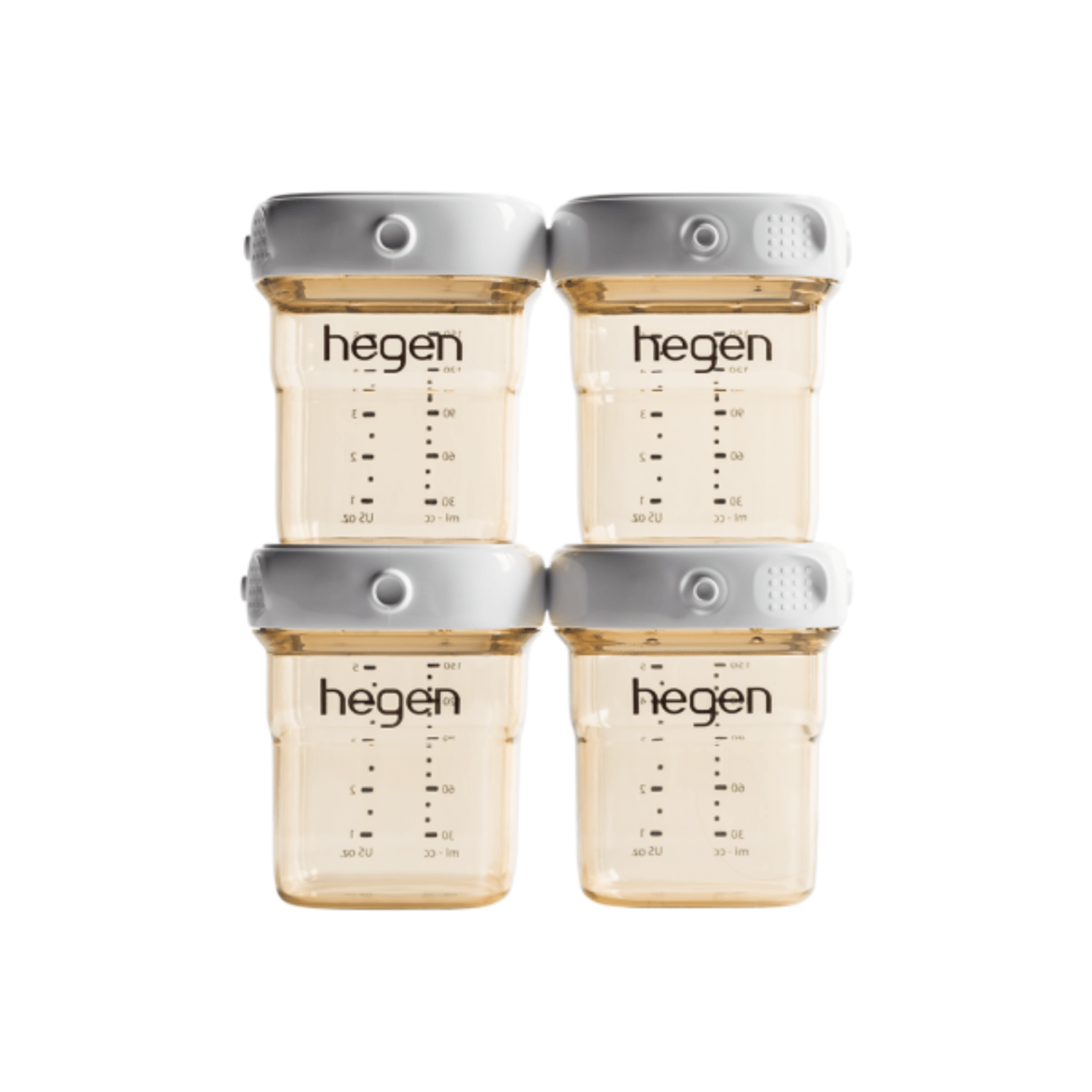 Hegen PCTO™ 150ml/5oz PPSU Breast Milk Storage Containers, 4 Pack - BPA Free Baby Bottles for Breastfeeding, Travel & Freezer Safe Milk Storage