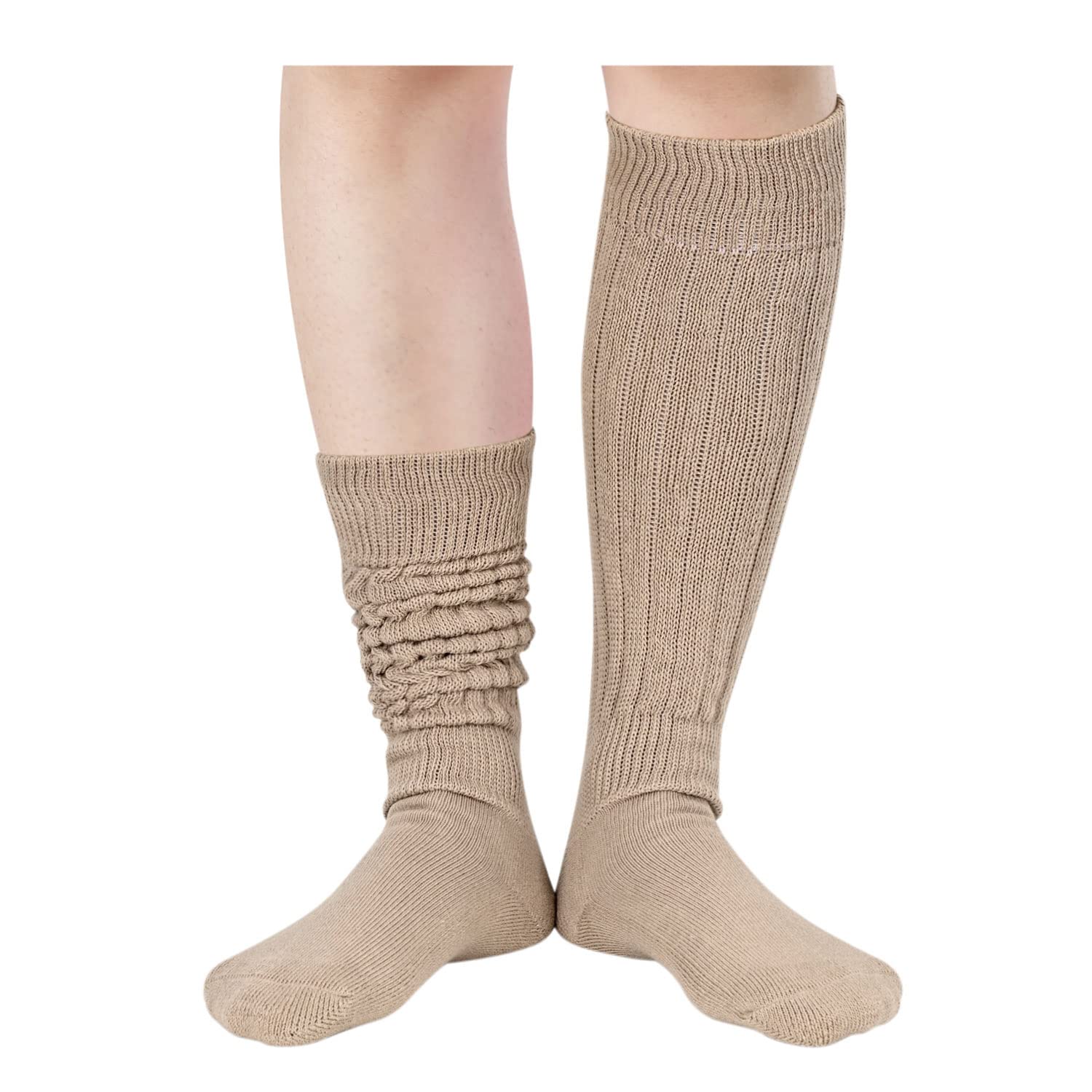 Zmart Women's Slouch Socks - Cozy Scrunch Socks 80s Retro Style, Soft Knit Ankle Socks in White, Black, Orange & Cream - Perfect for Casual Wear, Lounge & Vintage Outfits
