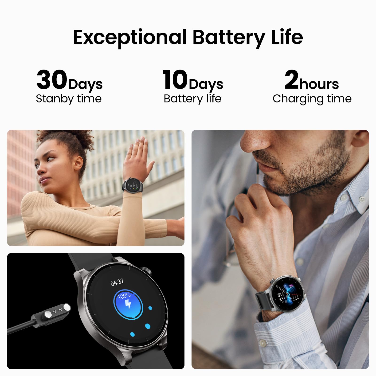 TOZO S5 Smart Watch with AMOLED Display - 1.43