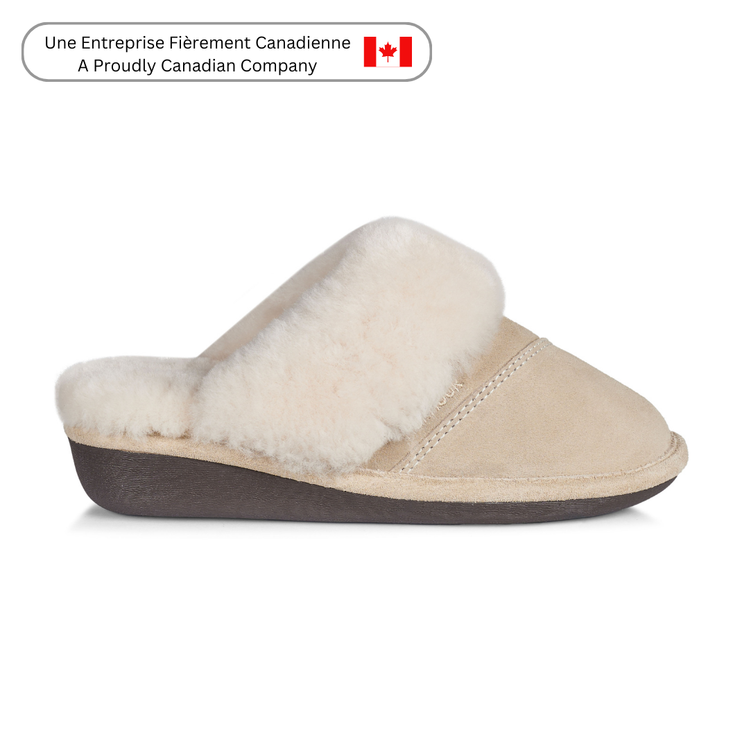 Joy Women's Fuzzy House Slippers - Soft Indoor/Outdoor Comfort Slides for Women, Cozy Winter Slippers with Memory Foam (Beige) - Perfect for Home, Lounge, and Relaxation