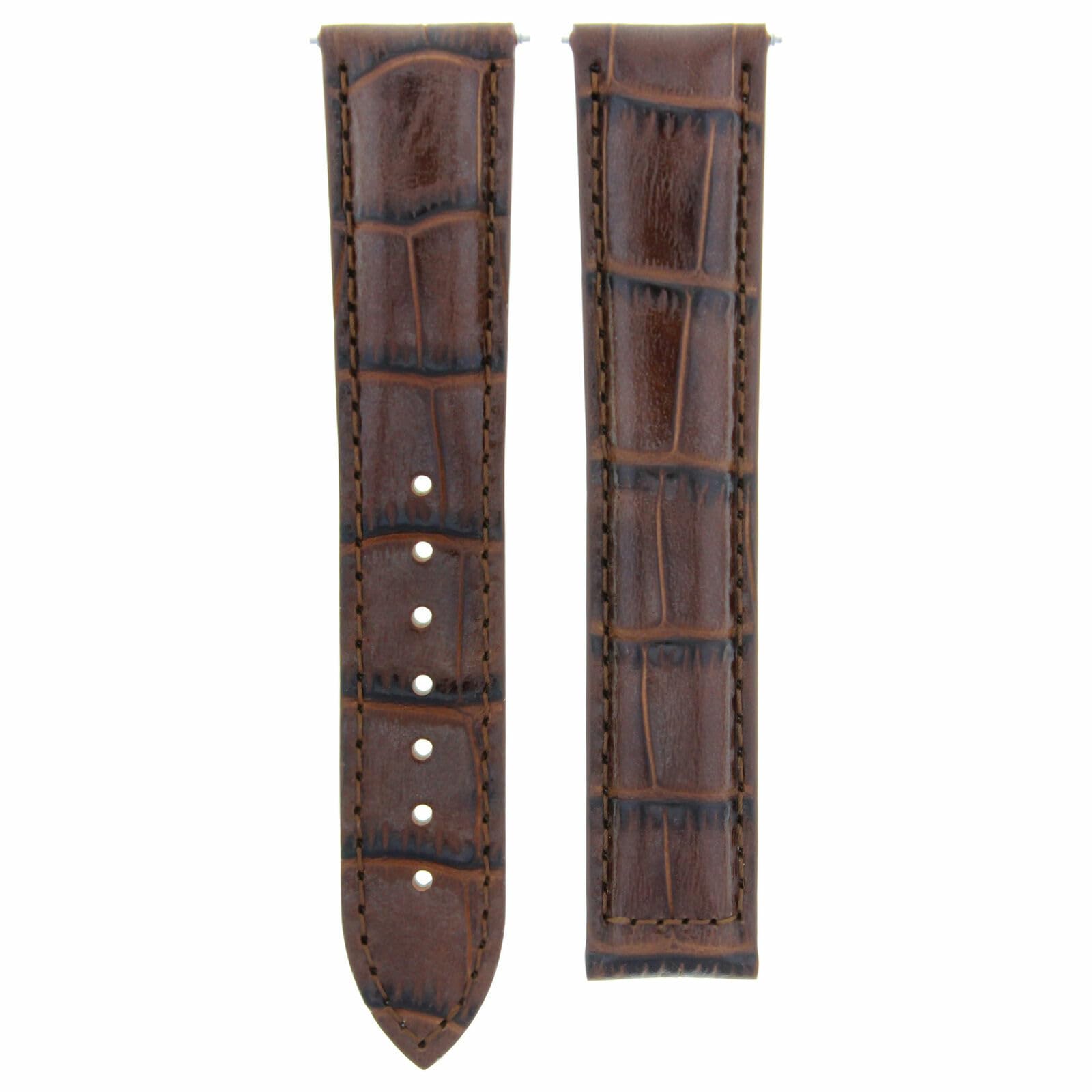 Premium 22mm Genuine Leather Watch Band Strap - Compatible with Omega Seamaster Planet Ocean - Light Brown Replacement Strap for Men - Perfect for Business, Casual & Outdoor Activities