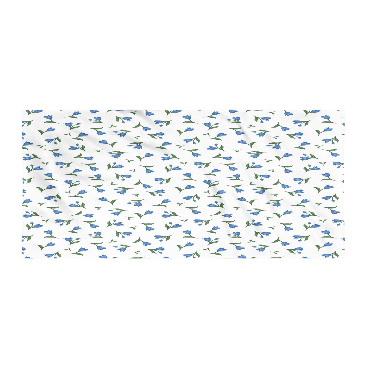Ambesonne Quick Dry Microfiber Backpacking Towel - Lightweight & Absorbent Camping Towel with Blue Floral Pattern, Perfect for Hiking, Travel, Gym & Beach Activities