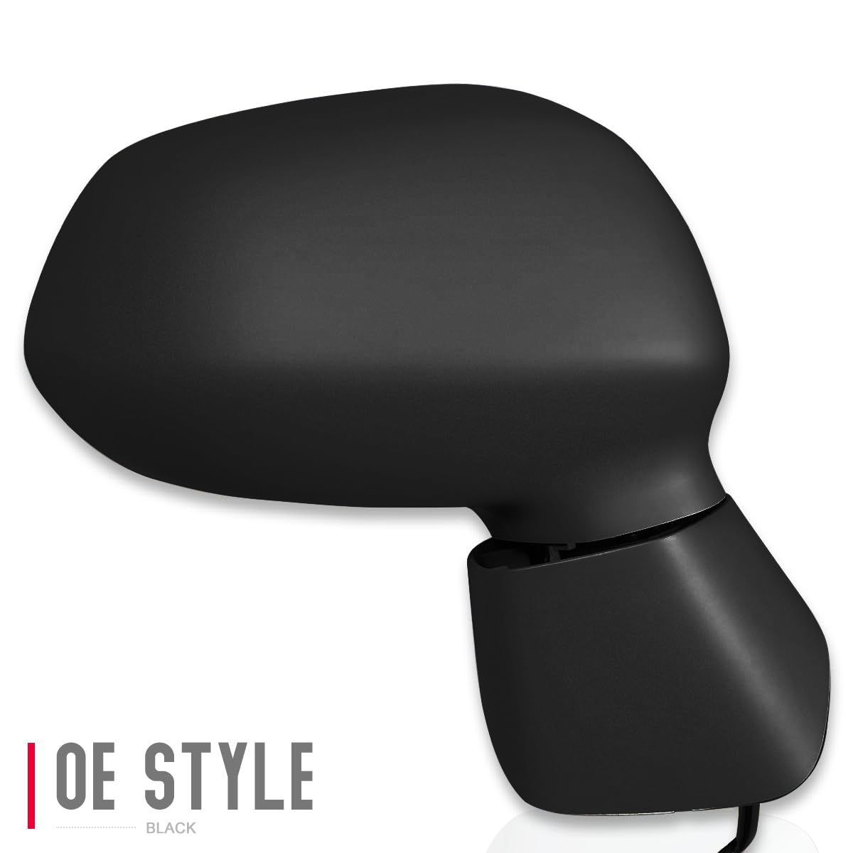 Auto Dynasty HO1320235 HO1321235 Manual Folding Power Adjustable Rear View Side Mirrors for Honda Fit 2007-2008 - Driver & Passenger Side, Black (Perfect for Parking Safety & Blind Spot Visibility)