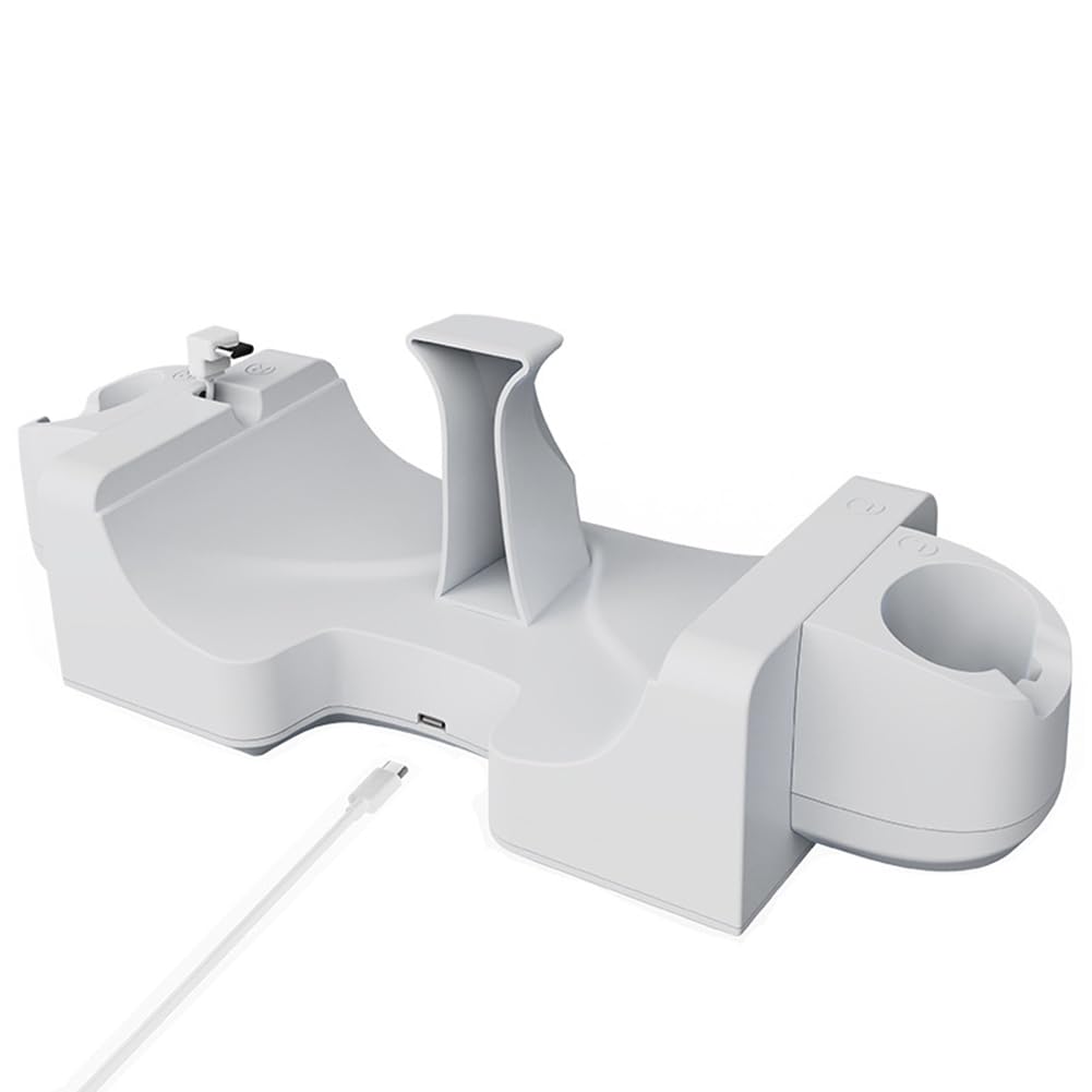 LYEAA VR Headset Charging Dock Station with Controller & Headset Stand, LED Light for Quest 3 - Perfect for Gaming & Virtual Reality Accessories Organization