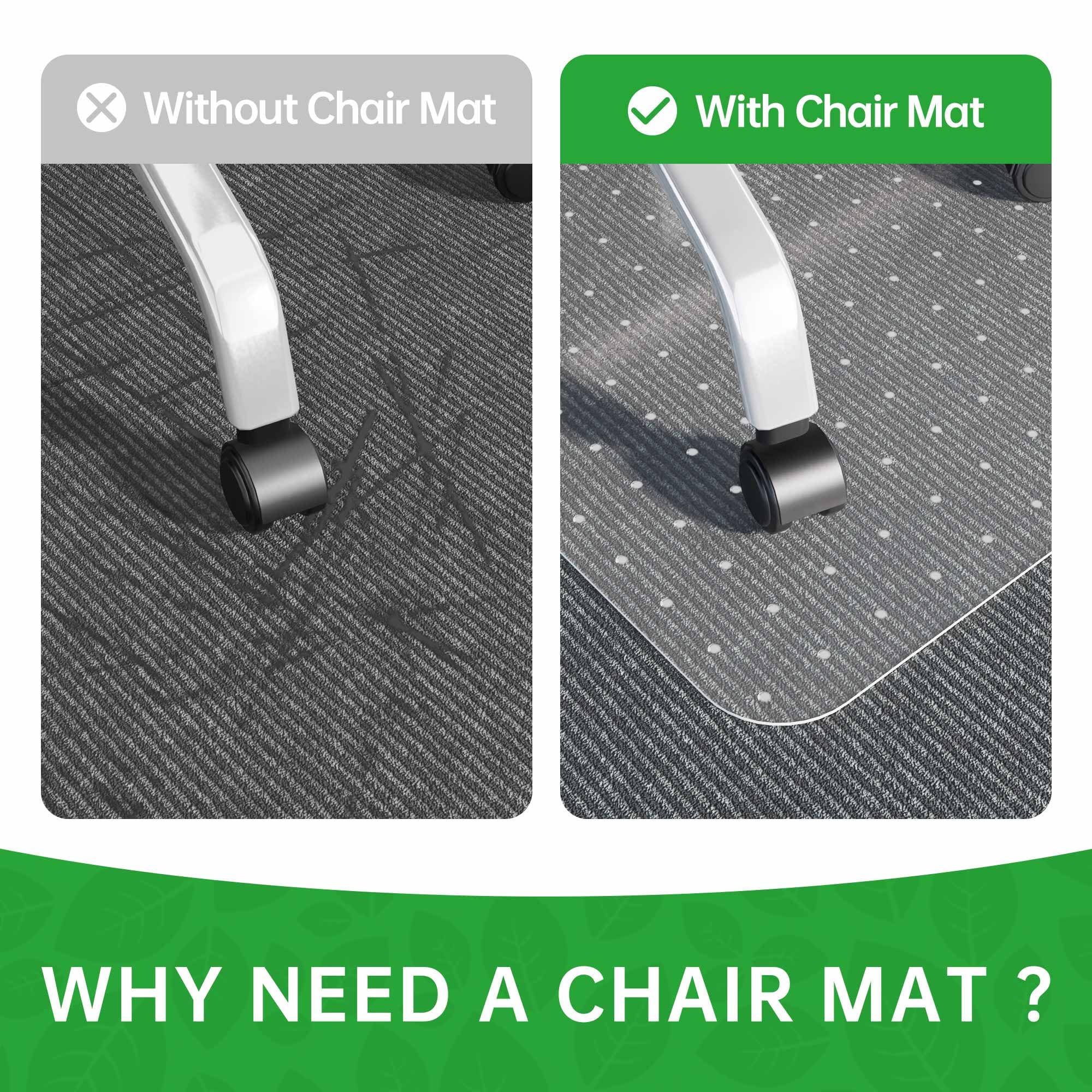 Clear Office Chair Mat for Low Pile Carpet - 58