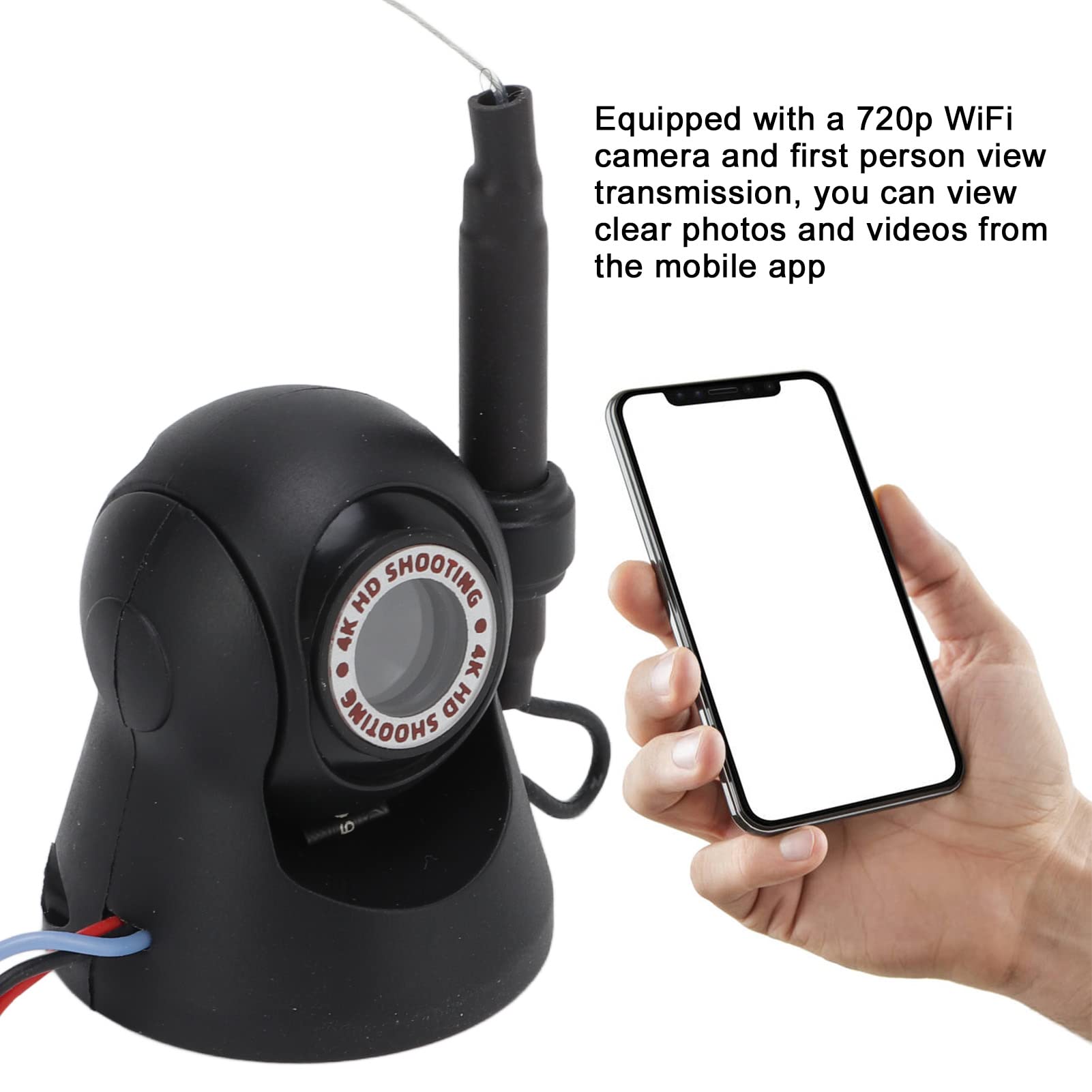 SUNGOOYUE 720P HD WiFi Camera for RC Cars - Adjustable Angle, Compatible with F3 F4 1:24 RC Models - Perfect for Hiking, Traveling & Outdoor Adventures