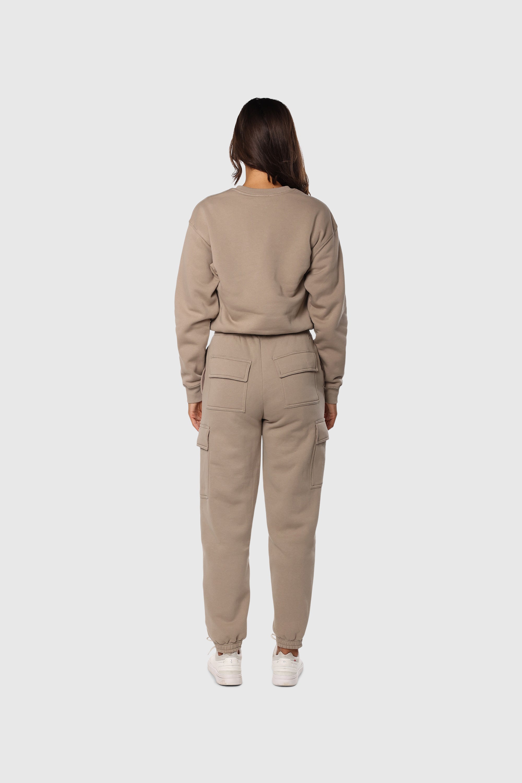 Cozy Tan Cinch Fleece Lounge Set for Women - Soft & Warm Two-Piece Outfit for Relaxing at Home, Lounging, or Running Errands