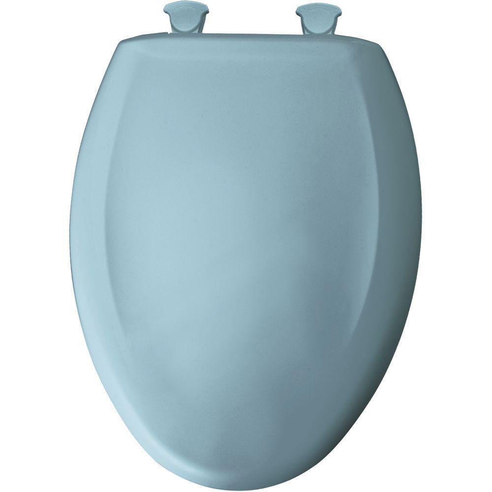 Bemis Elongated Closed Front Toilet Seat in Twilight Blue 480858 - Durable & Comfortable Toilet Seat for Bathroom Upgrade | Perfect for Modern Homes, Apartments & Guest Bathrooms