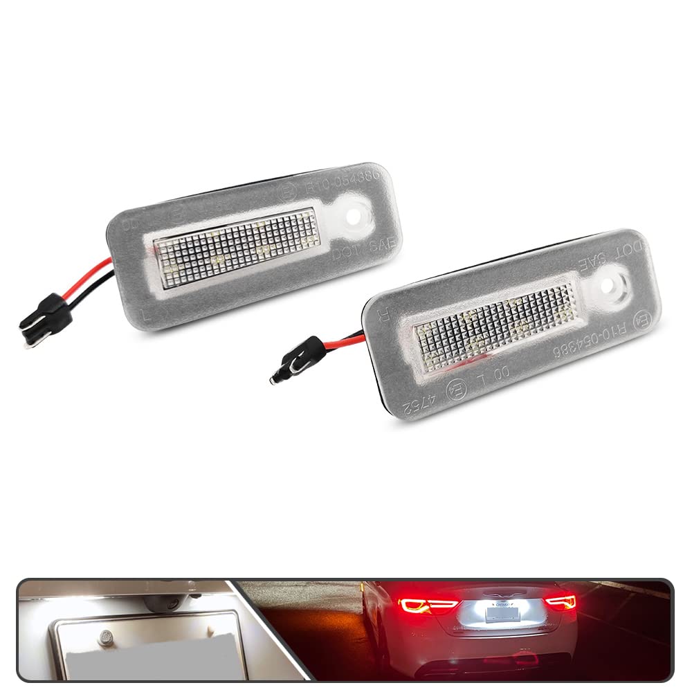 2Pcs LED License Plate Lights for Chrysler 200 2015-2017 - Super Bright SMD Xenon White Bulbs, Error-Free Installation - Perfect for Night Driving & Enhanced Vehicle Appearance