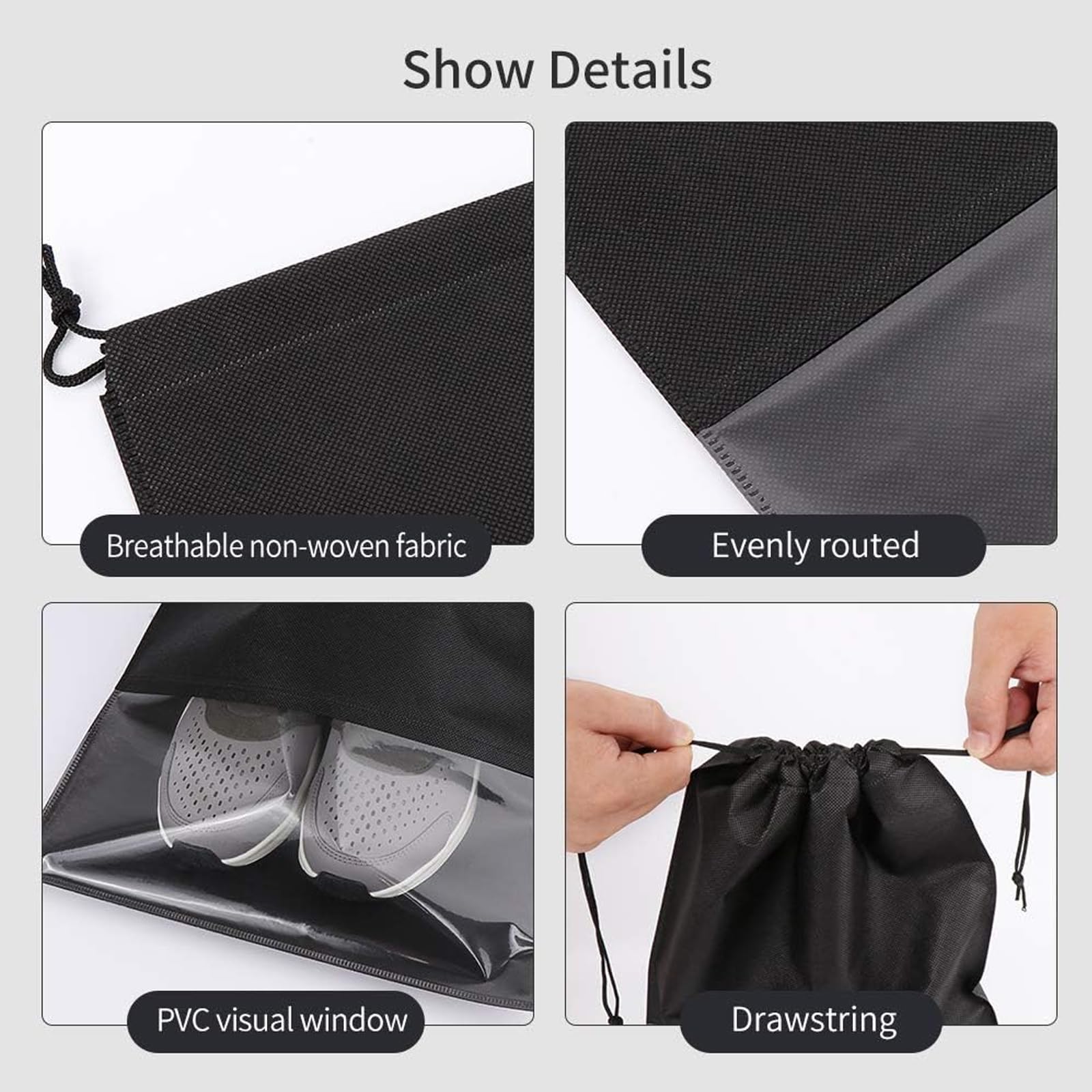 8 Pack Clear Shoe Storage Bags - 15.7