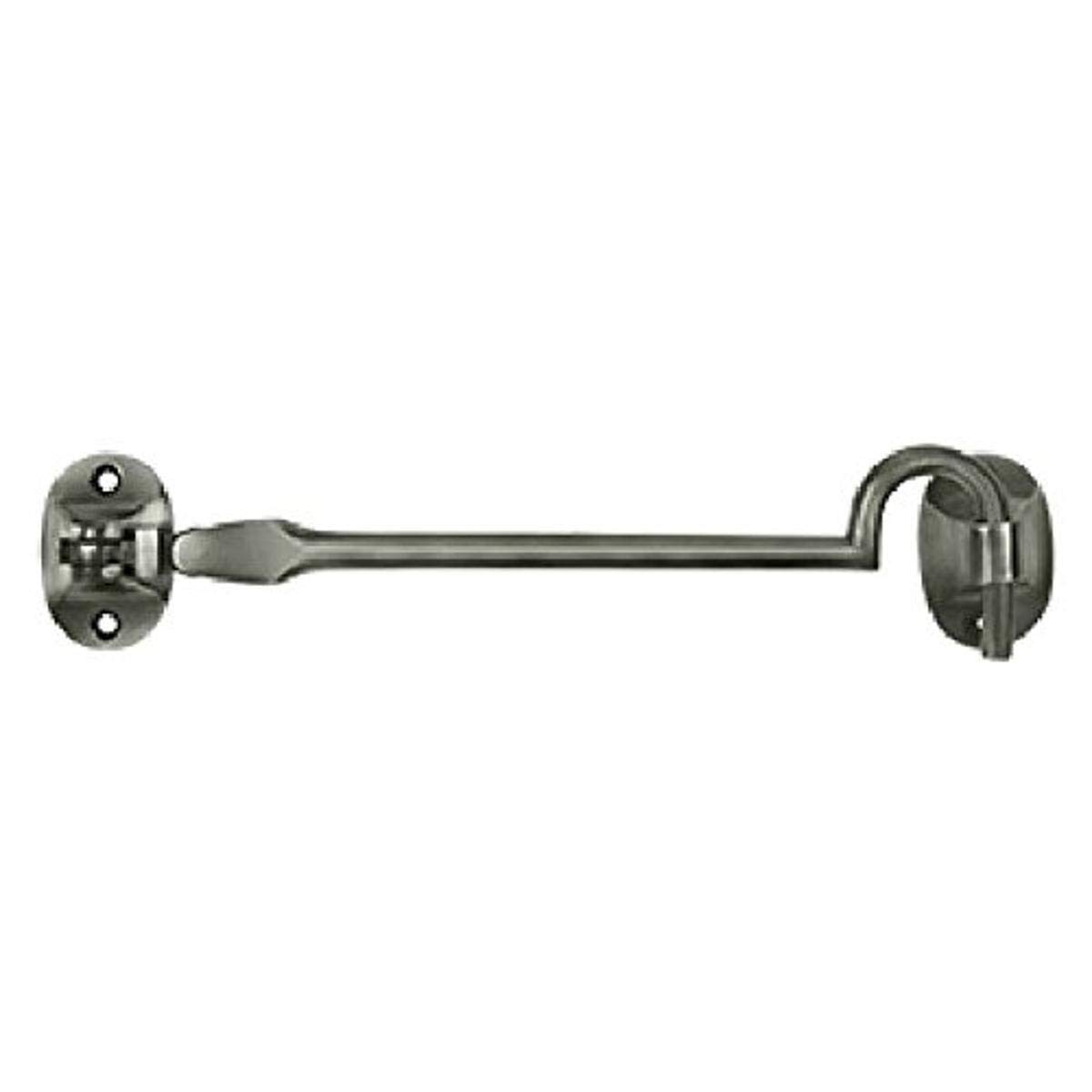Deltana CHB6U15A 6-Inch British Style Cabinet Hook - Heavy Duty Brass Hooks for Doors, Windows, Sheds & Cabinets - Rust-Resistant Hardware for Home & Garden Organization