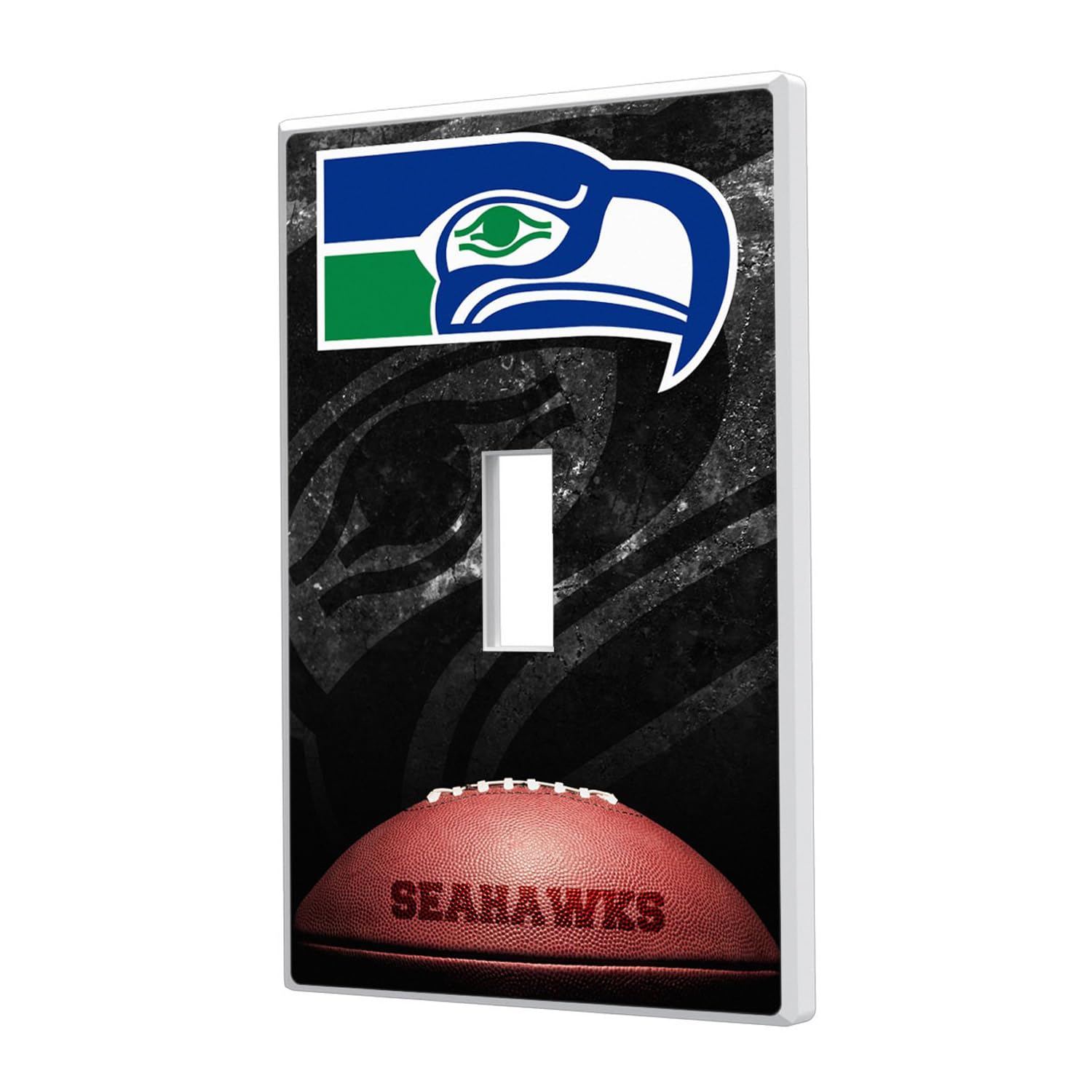 Seattle Seahawks NFL Team Legendary Logo Design Single Toggle Light Switch Plate Cover - Perfect for Game Room, Man Cave & Seahawks Fan Home Decor