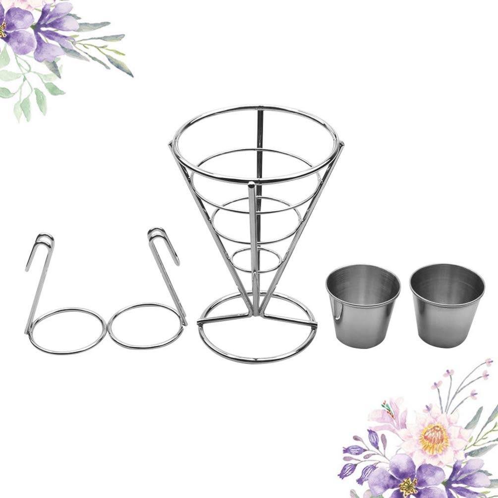 Cabilock 2-Pack French Fry Cone Holders - Snack Baskets for Chips, Appetizers & Fried Chicken - Perfect for Parties, Movie Nights & Fast Food Restaurants
