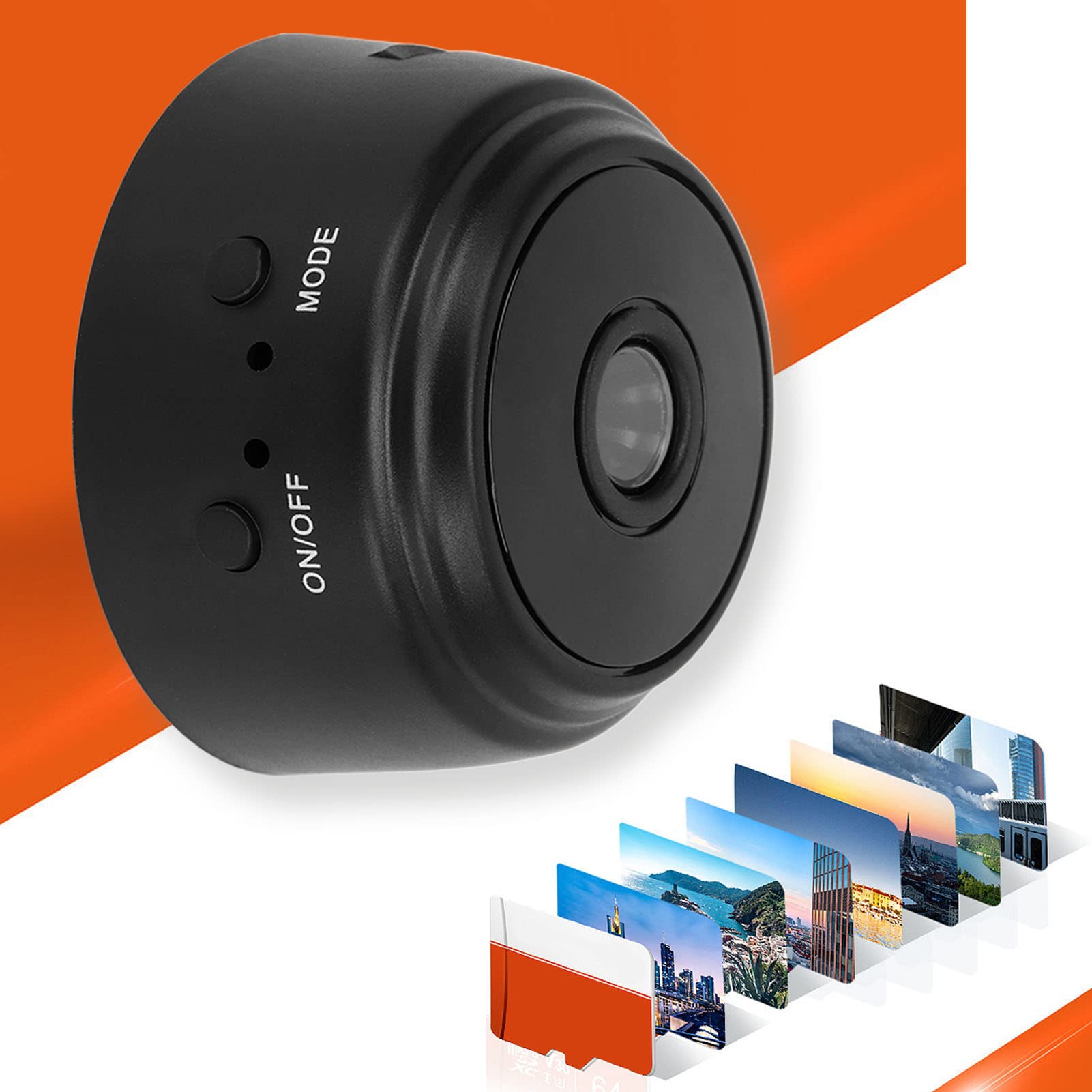 A9 WiFi Indoor Security Camera - 1080P HD Wireless Pet & Baby Monitor with Magnetic Mount - Mini Home Surveillance Camera (Black) for Nursery, Pet Room & Office Monitoring